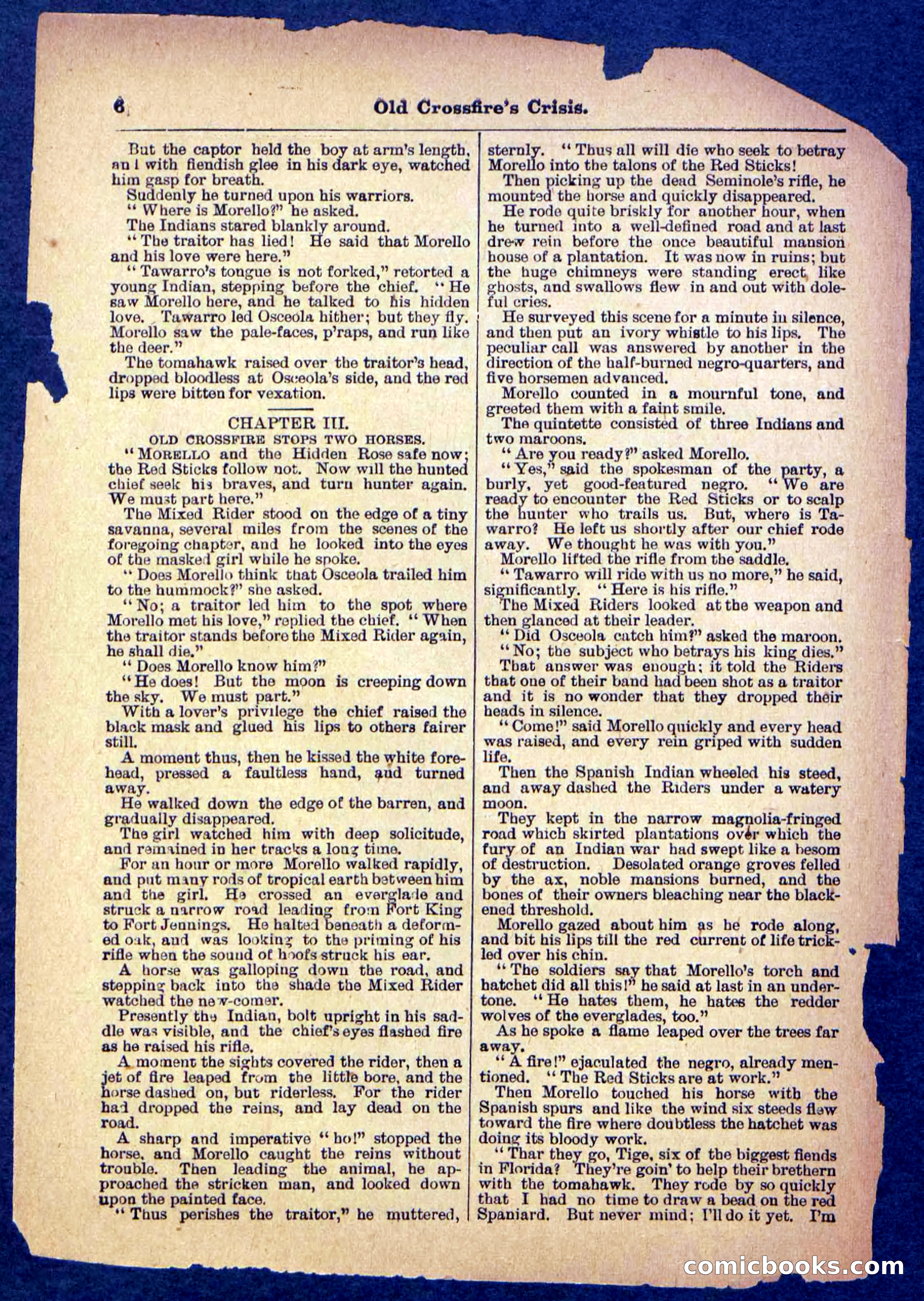 Beadle's Pocket Library No. 489: Old Crossfire's Crisis — page 6 of 32