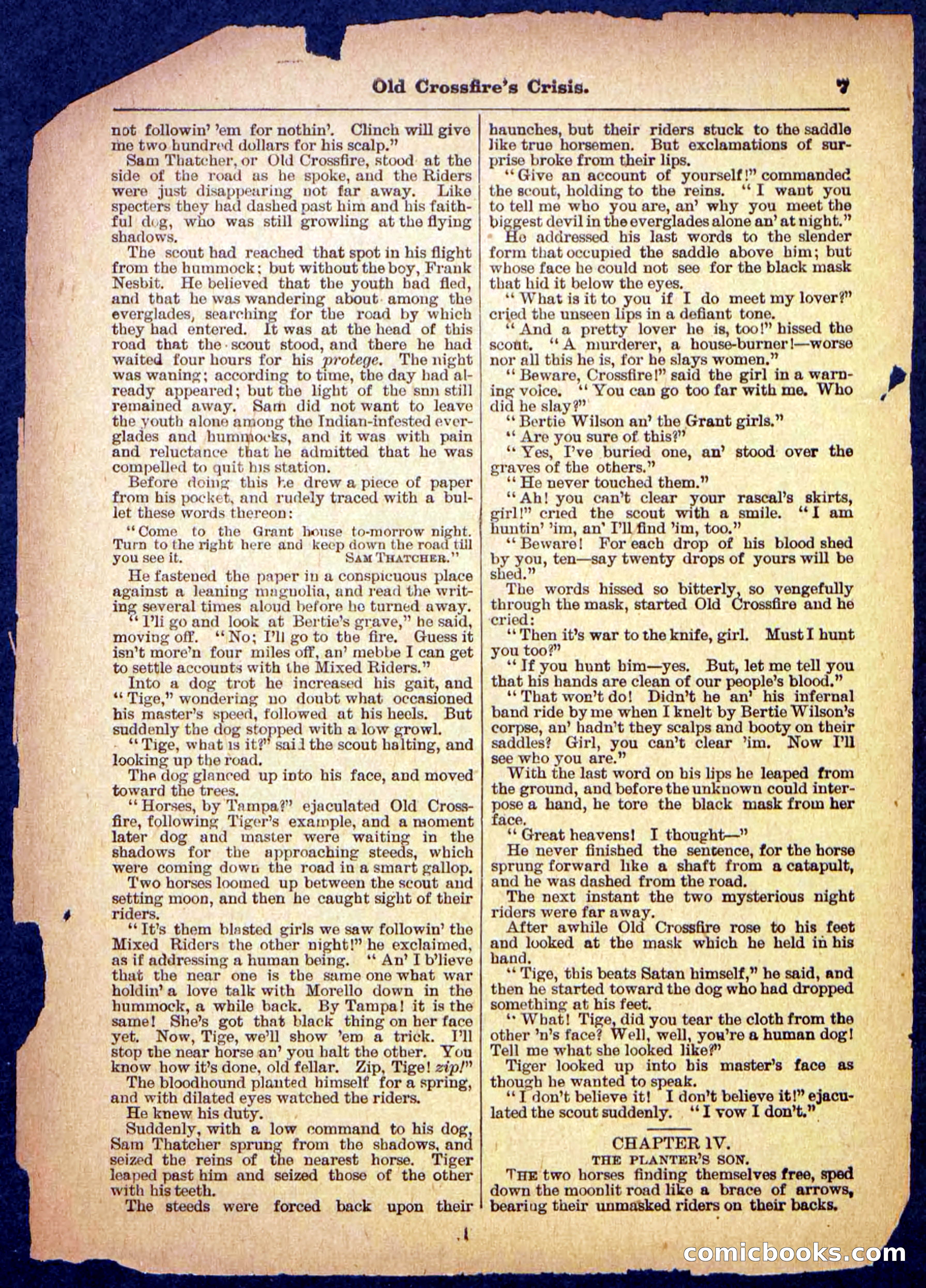 Beadle's Pocket Library No. 489: Old Crossfire's Crisis — page 7 of 32
