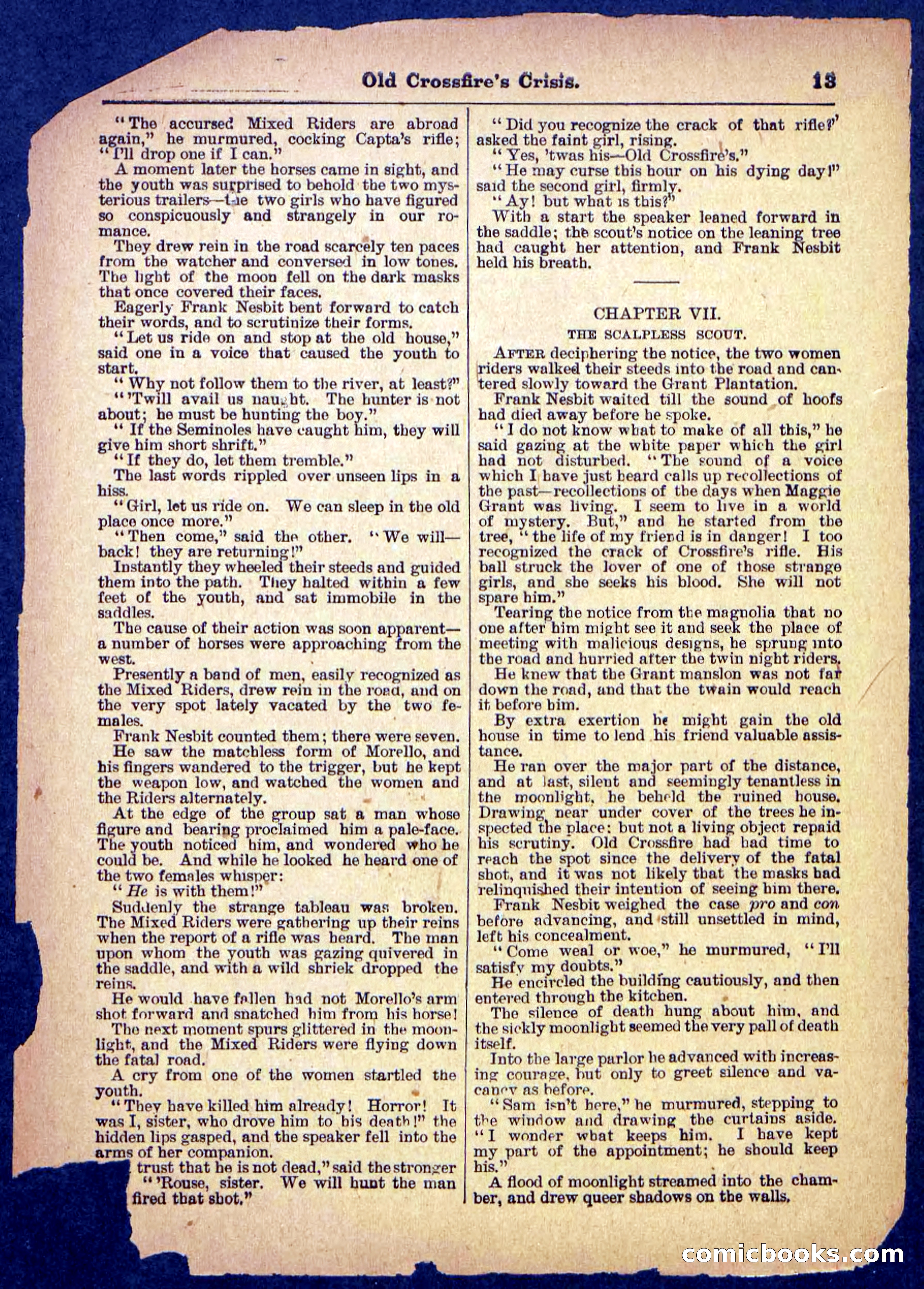 Beadle's Pocket Library No. 489: Old Crossfire's Crisis — page 13 of 32