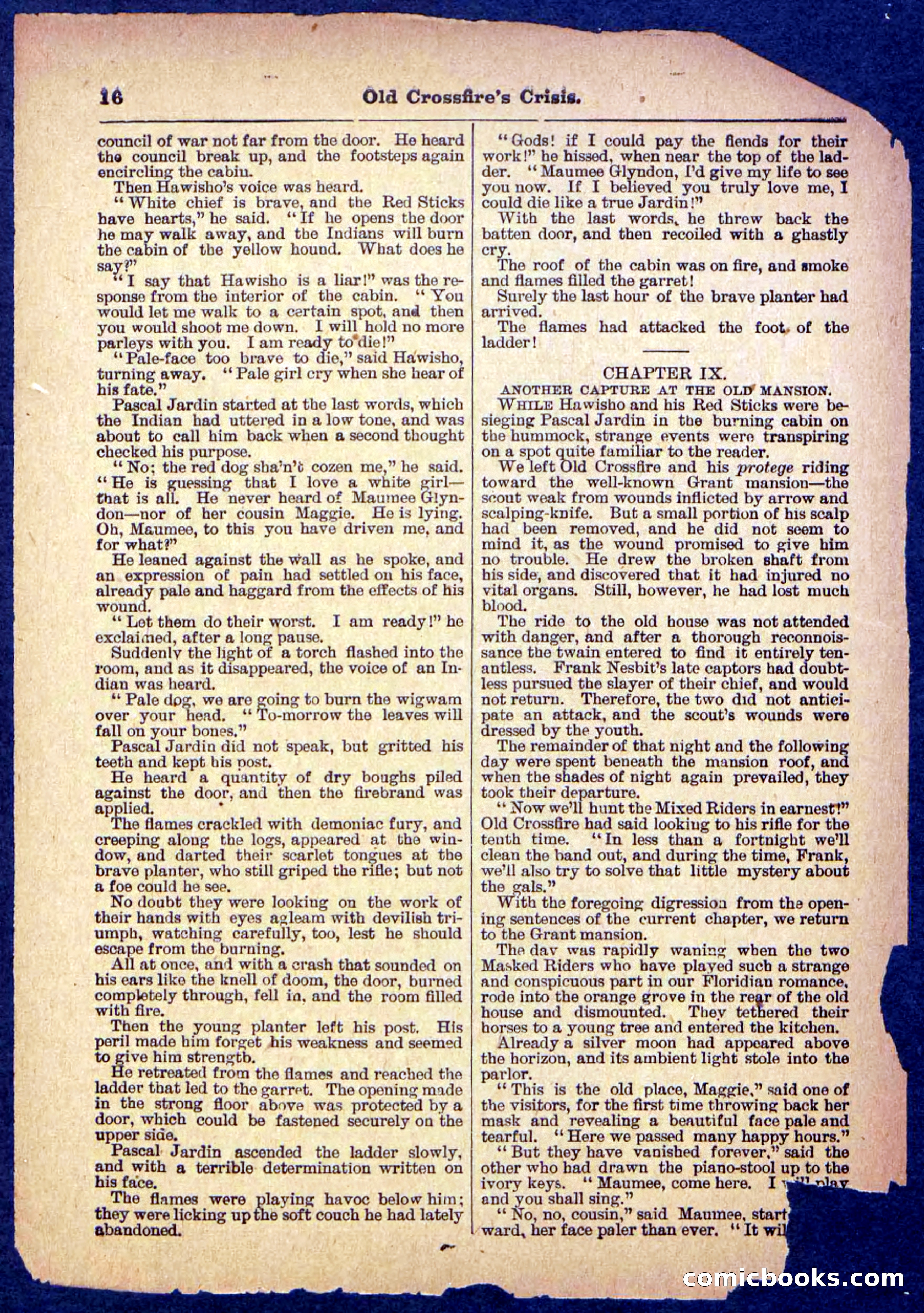 Beadle's Pocket Library No. 489: Old Crossfire's Crisis — page 16 of 32