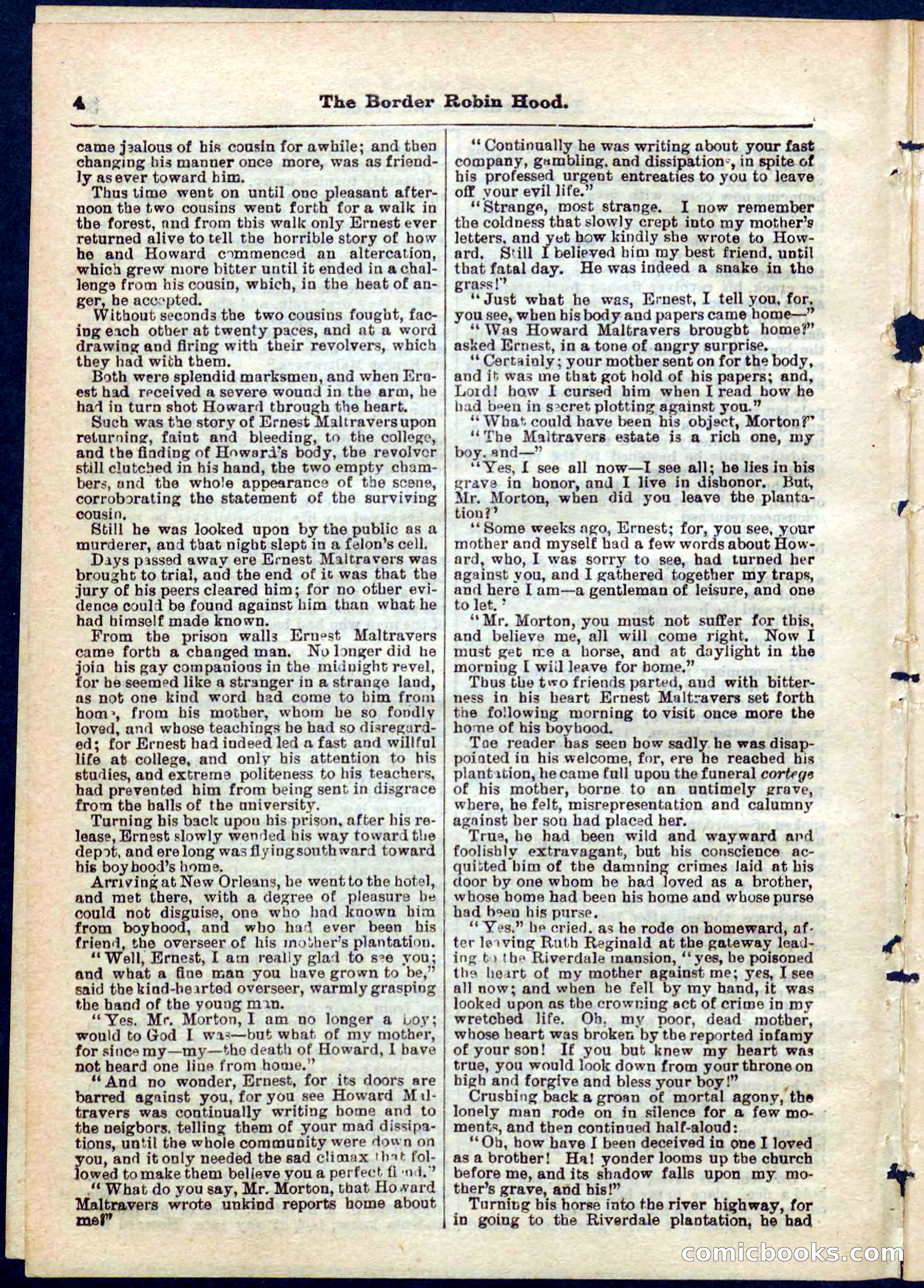 The Border Robin Hood; or, The Prairie Rover — page 4 of 32