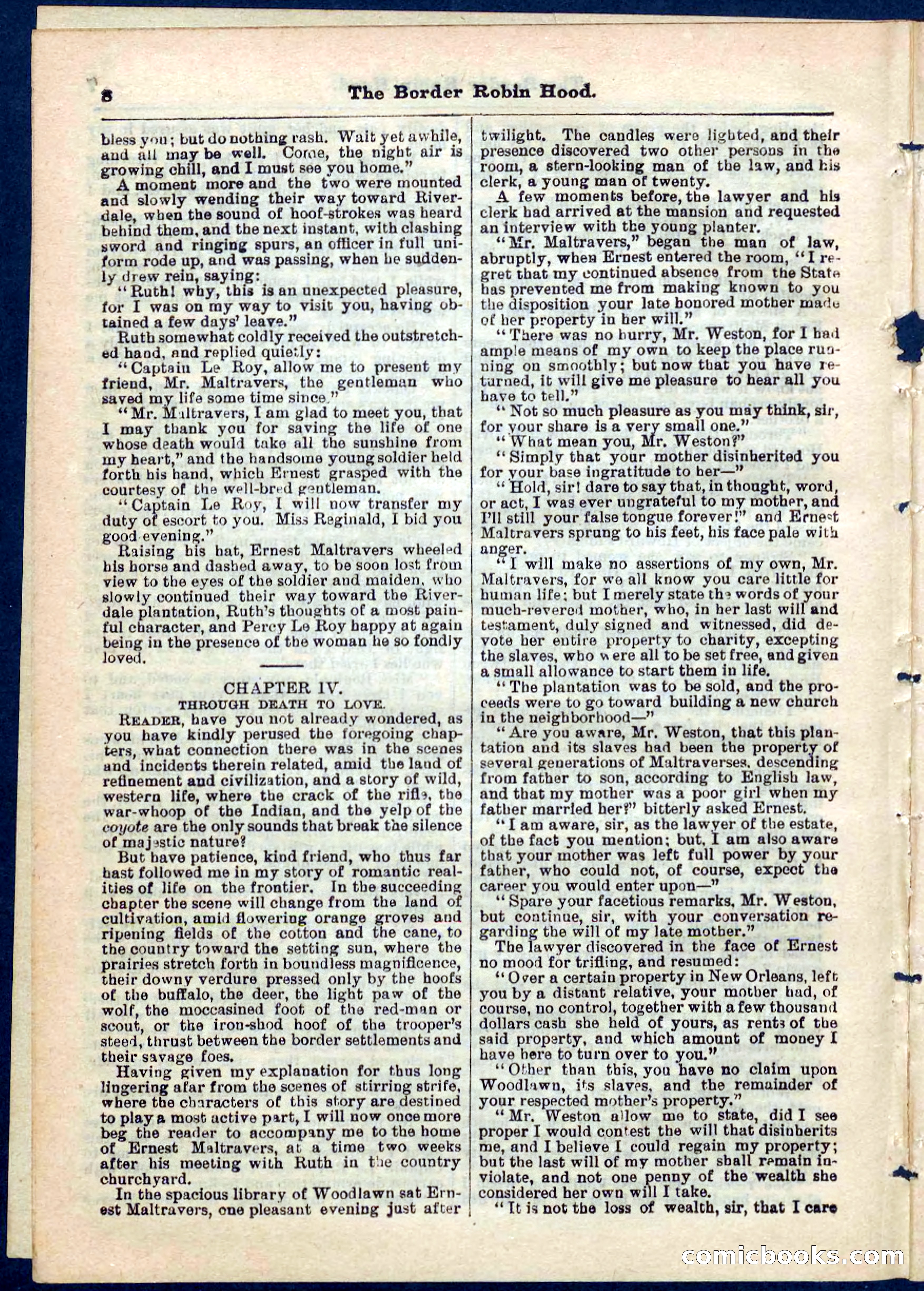 The Border Robin Hood; or, The Prairie Rover — page 8 of 32
