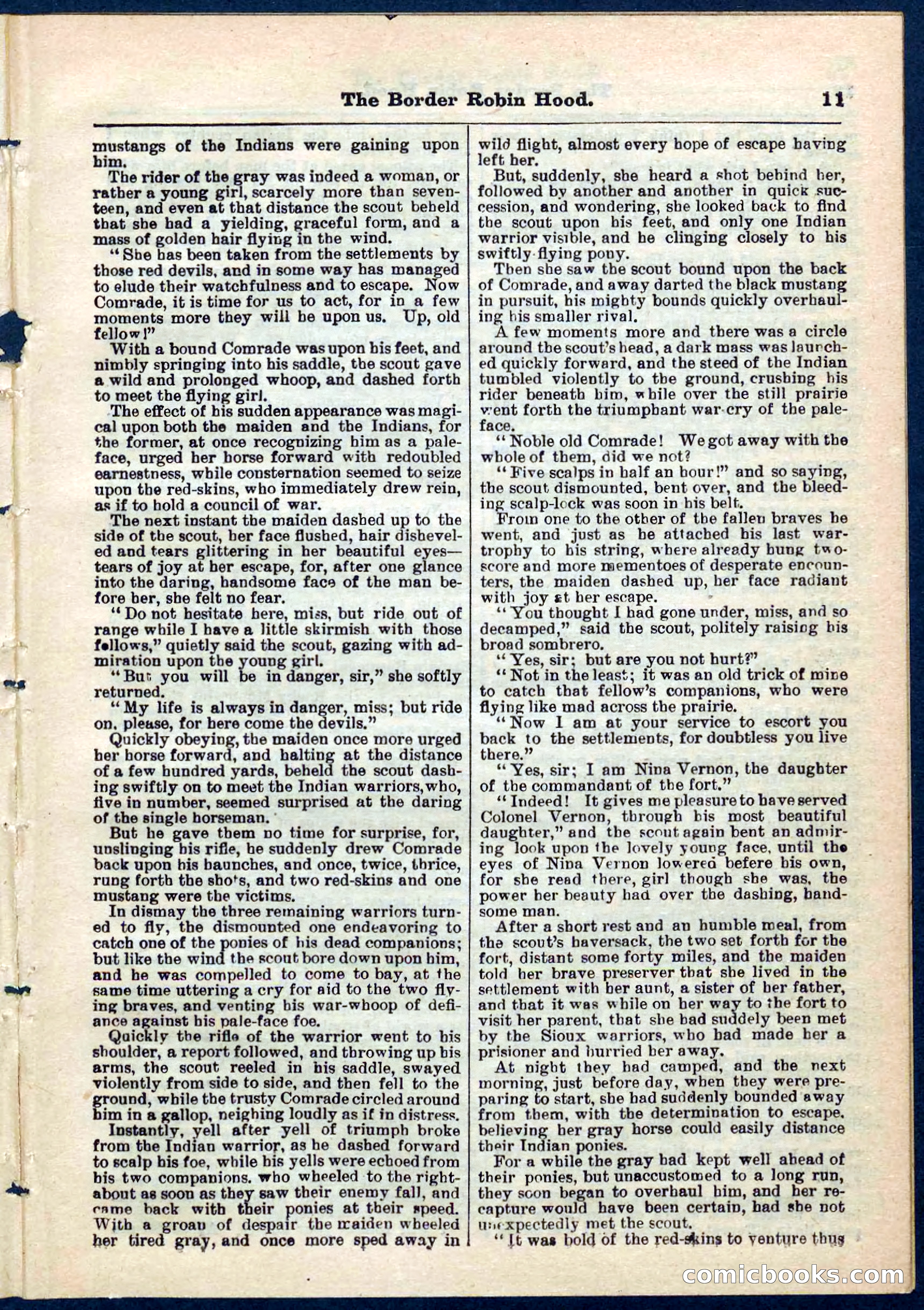 The Border Robin Hood; or, The Prairie Rover — page 11 of 32