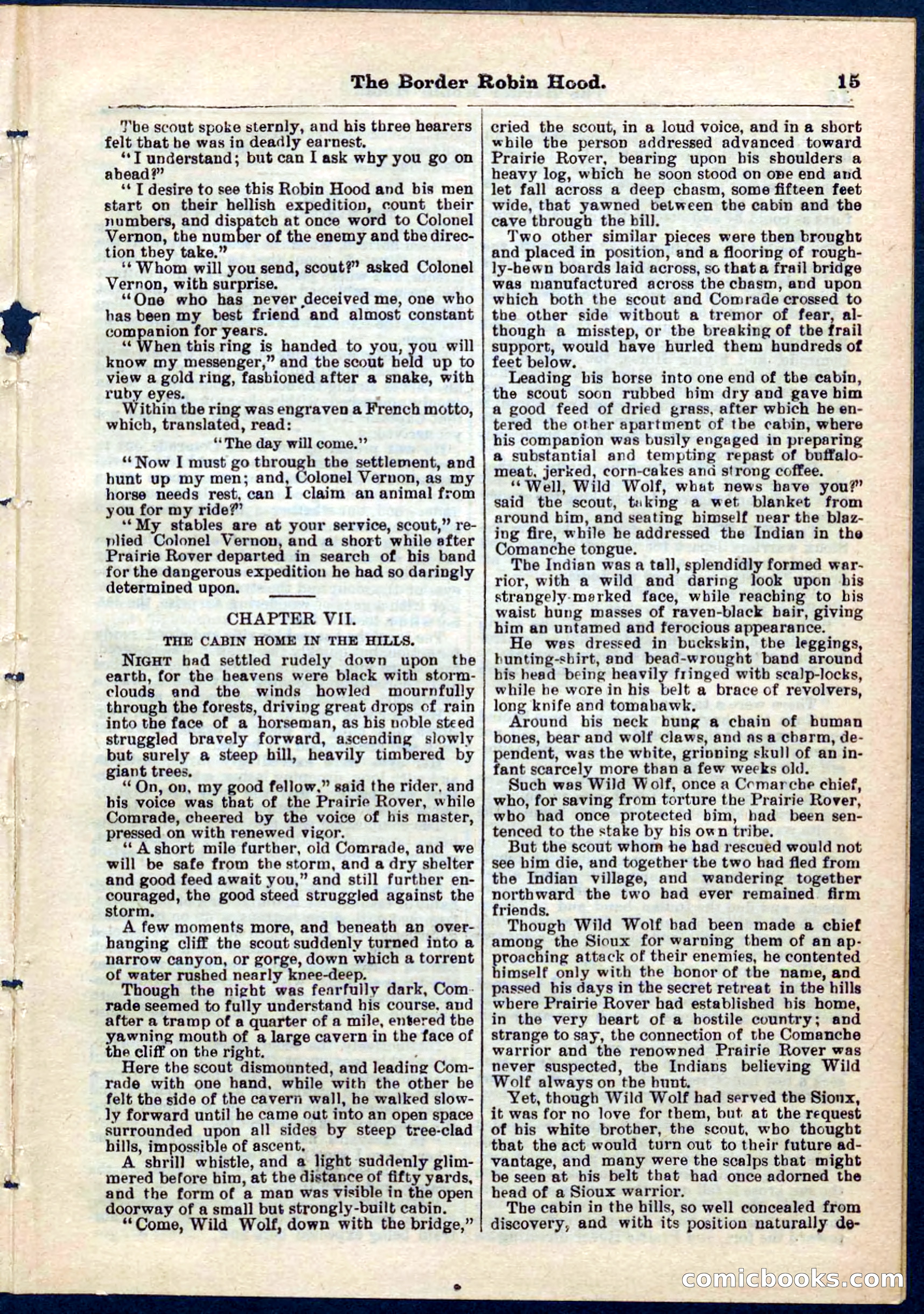 The Border Robin Hood; or, The Prairie Rover — page 15 of 32