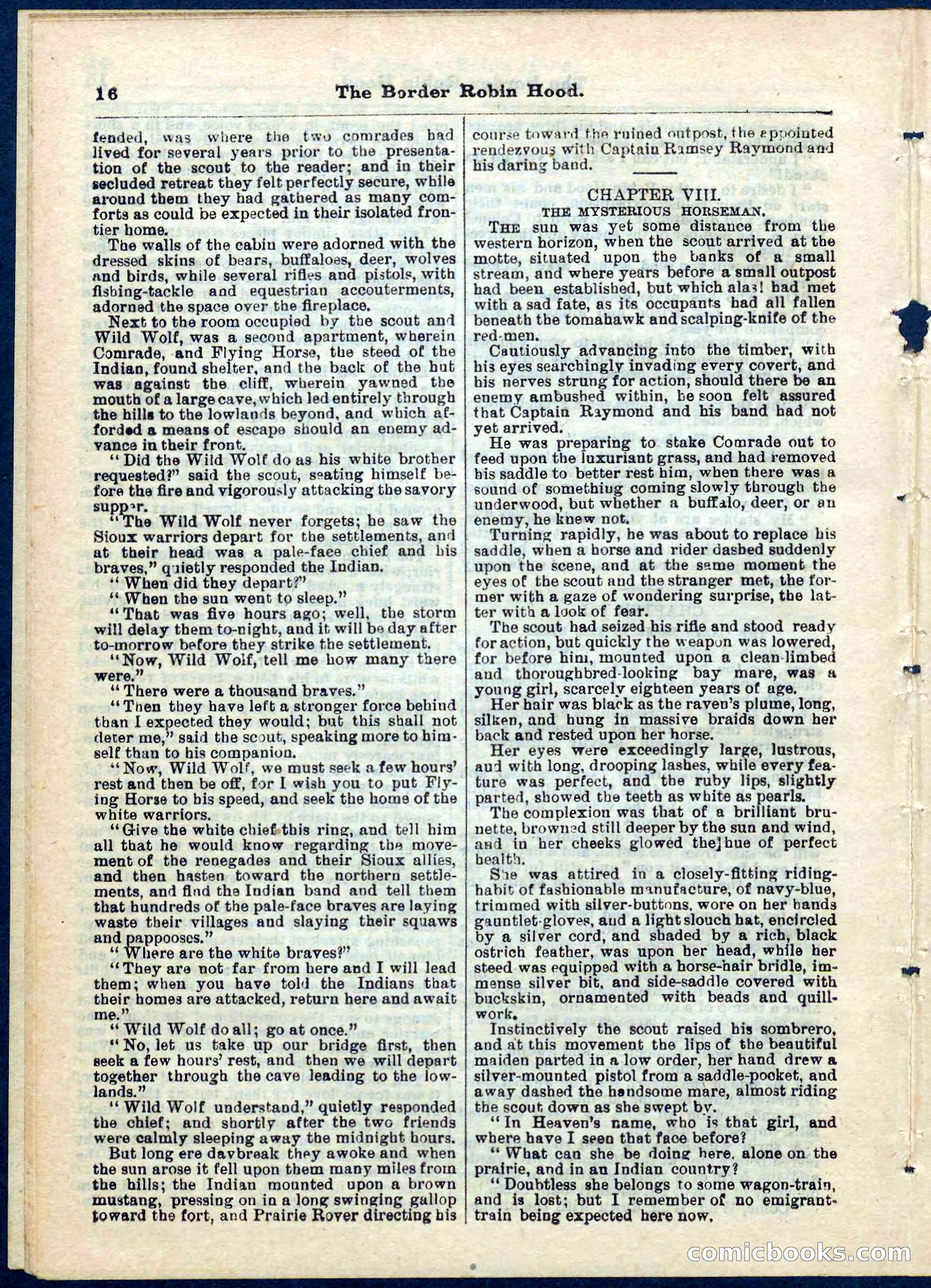 The Border Robin Hood; or, The Prairie Rover — page 16 of 32