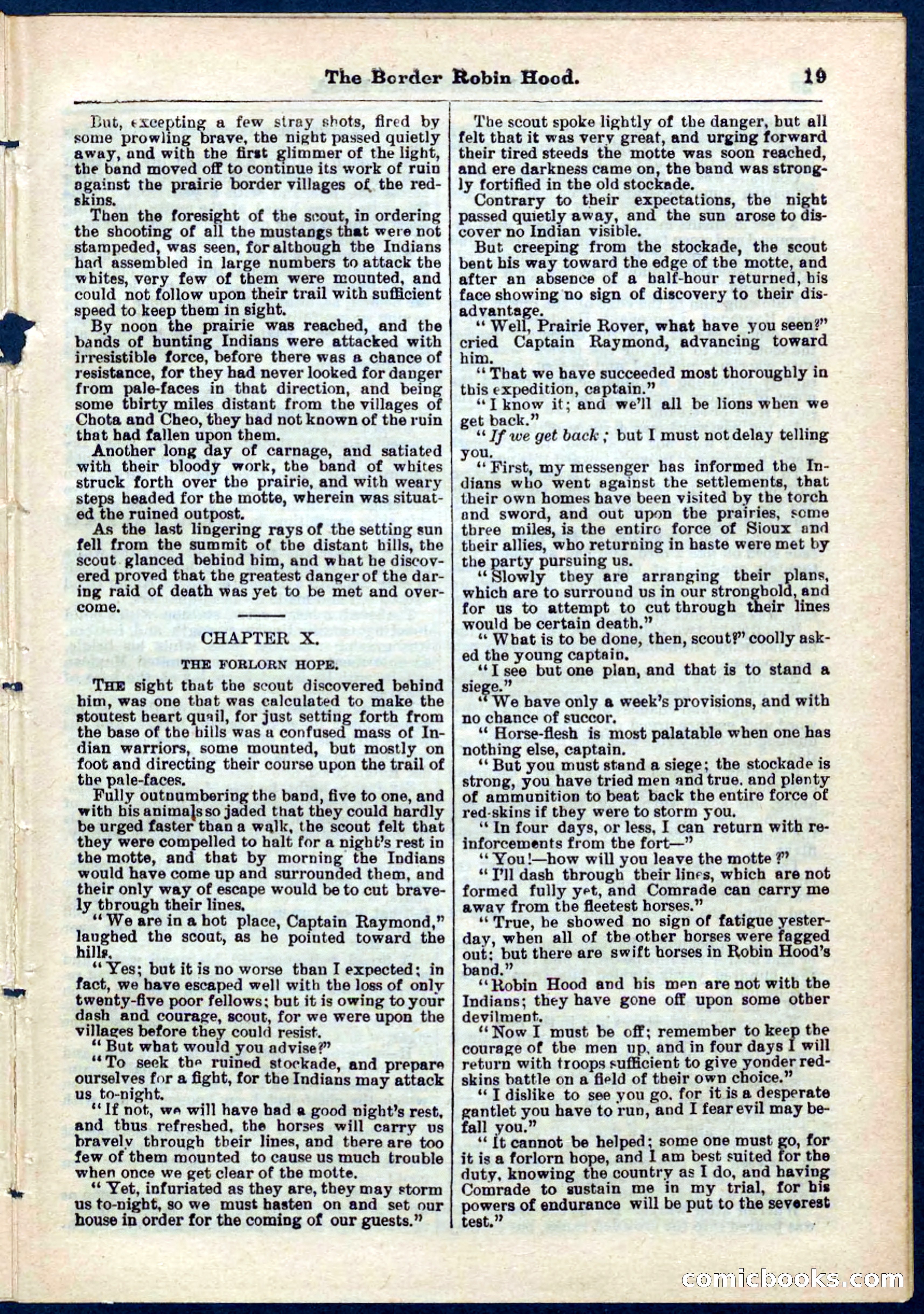The Border Robin Hood; or, The Prairie Rover — page 19 of 32