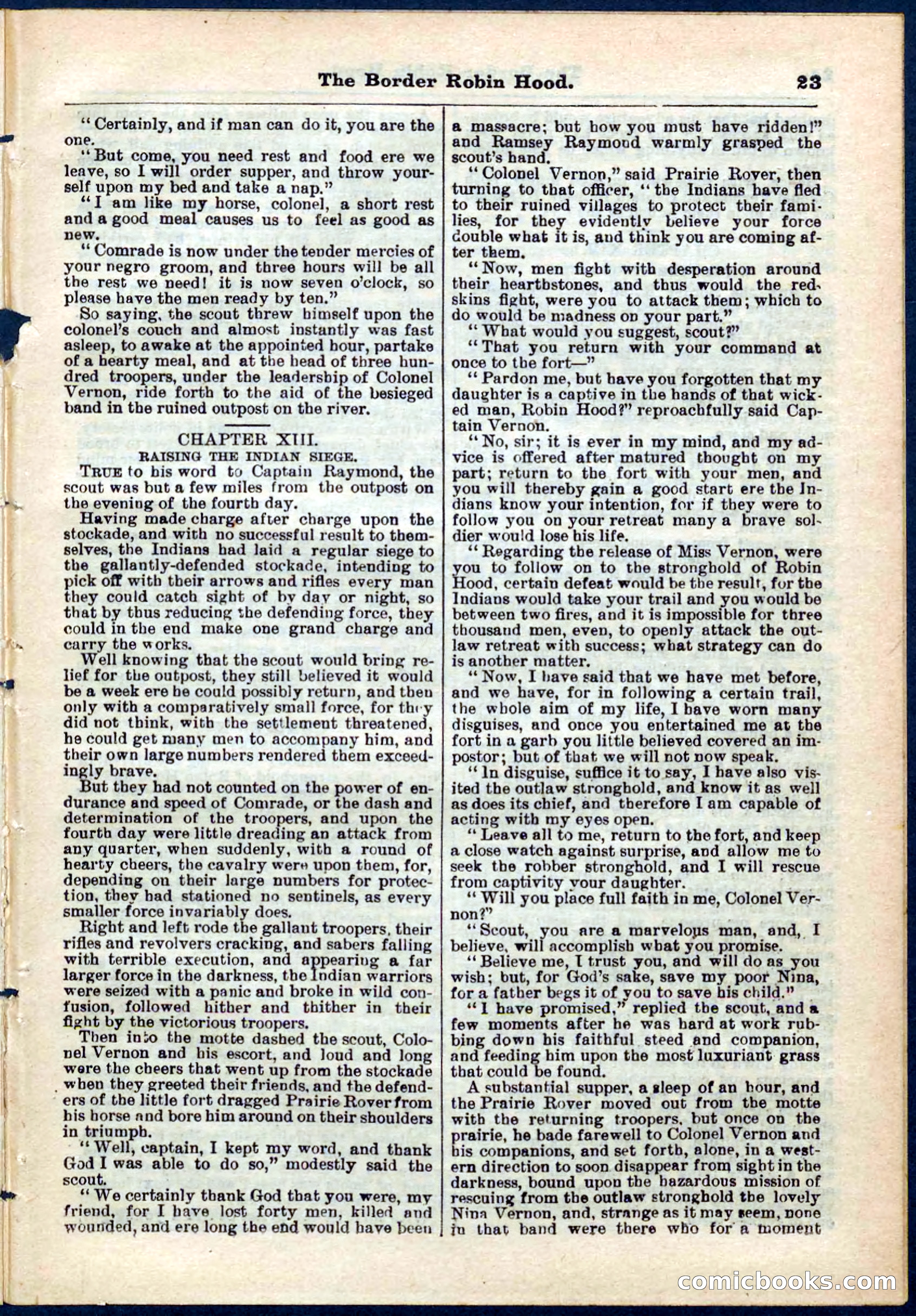 The Border Robin Hood; or, The Prairie Rover — page 23 of 32