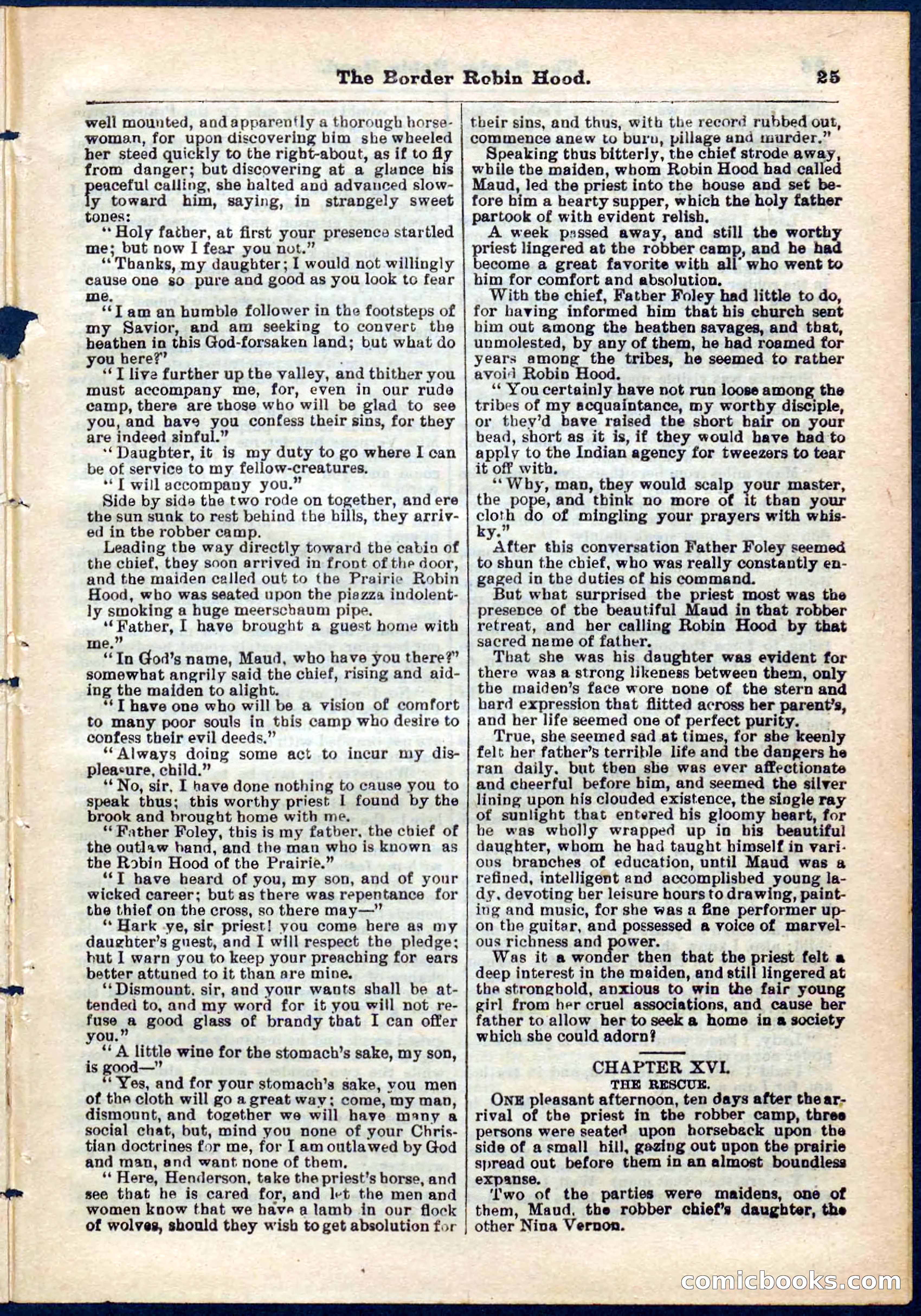 The Border Robin Hood; or, The Prairie Rover — page 25 of 32