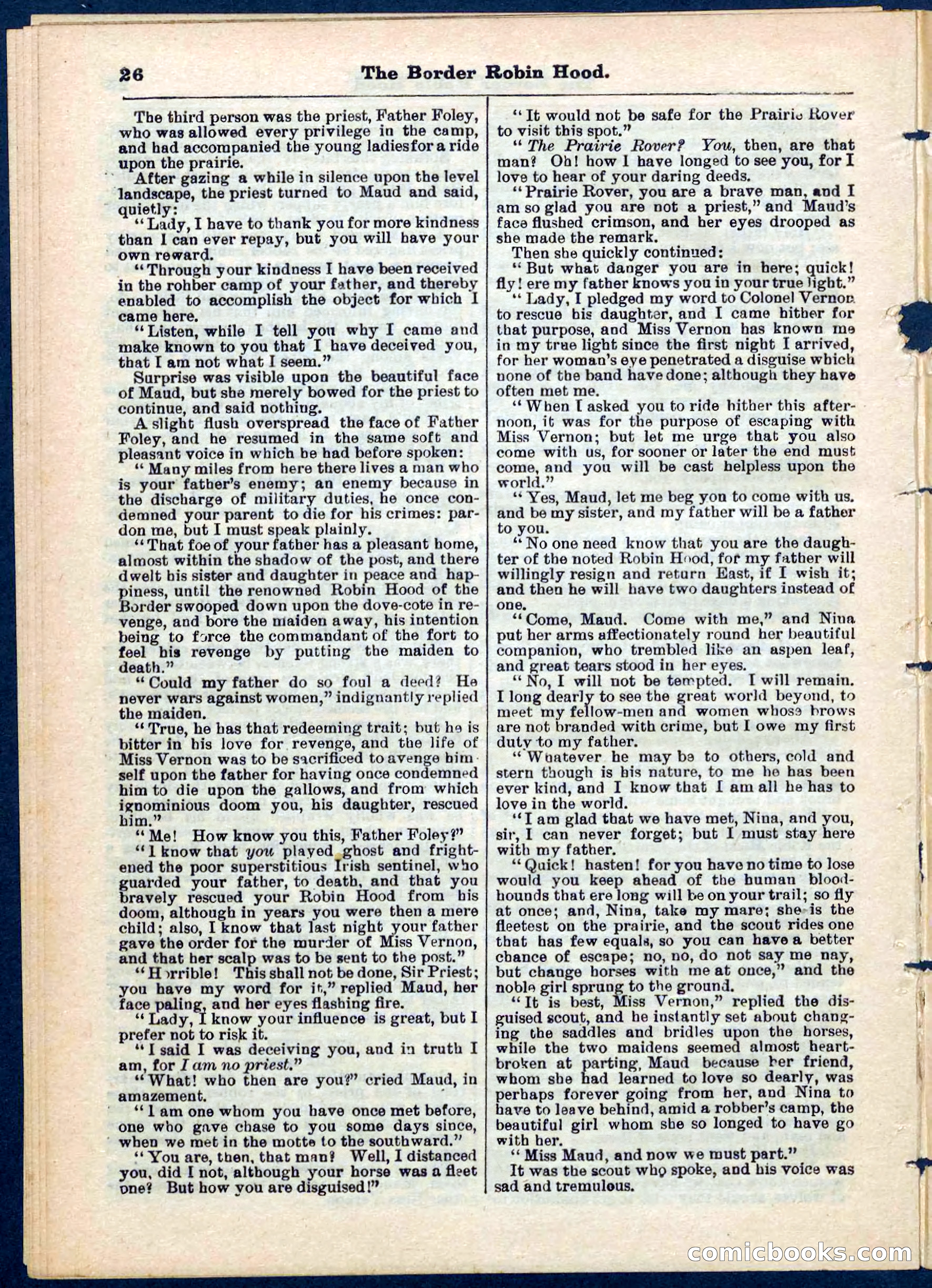 The Border Robin Hood; or, The Prairie Rover — page 26 of 32