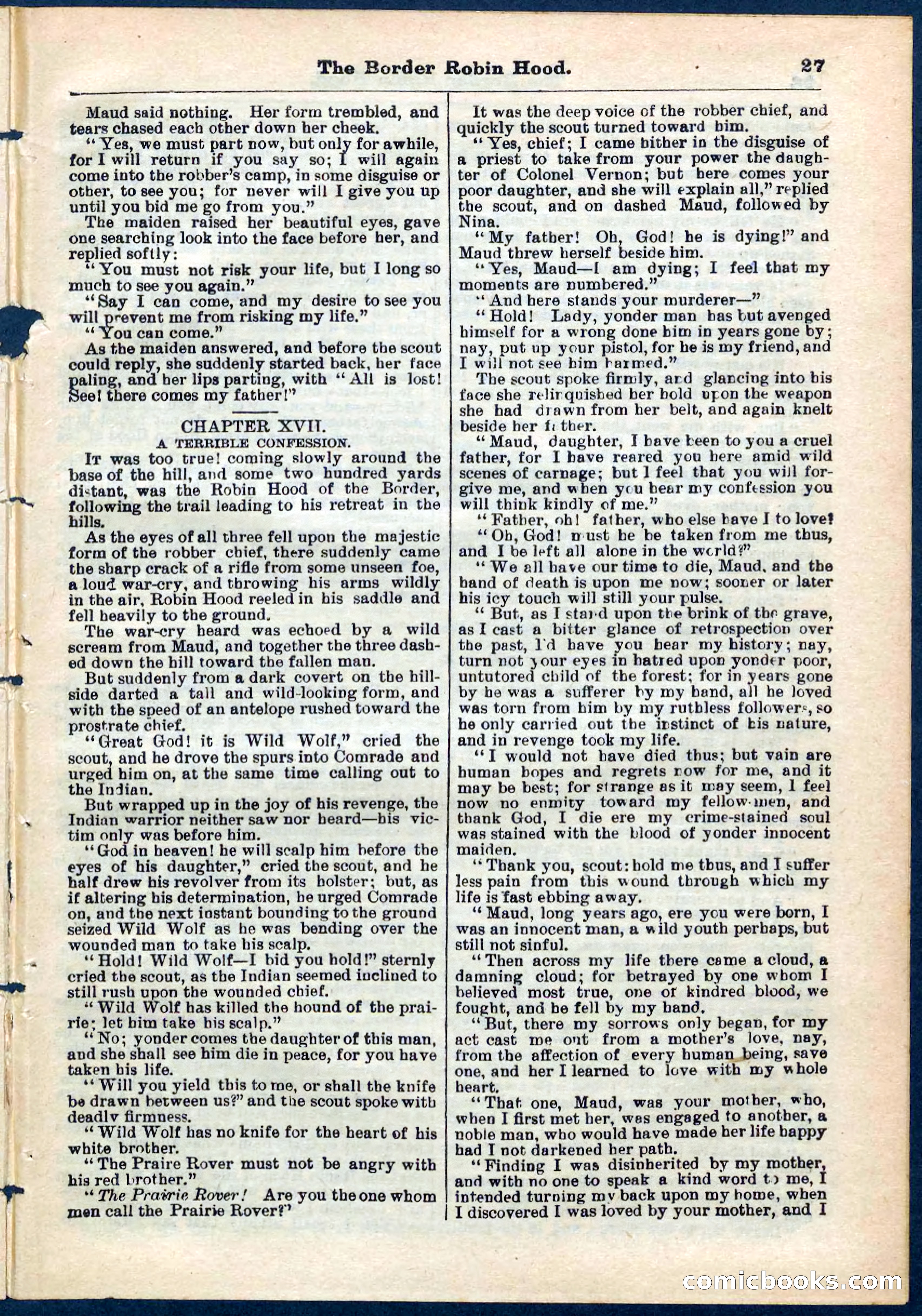 The Border Robin Hood; or, The Prairie Rover — page 27 of 32