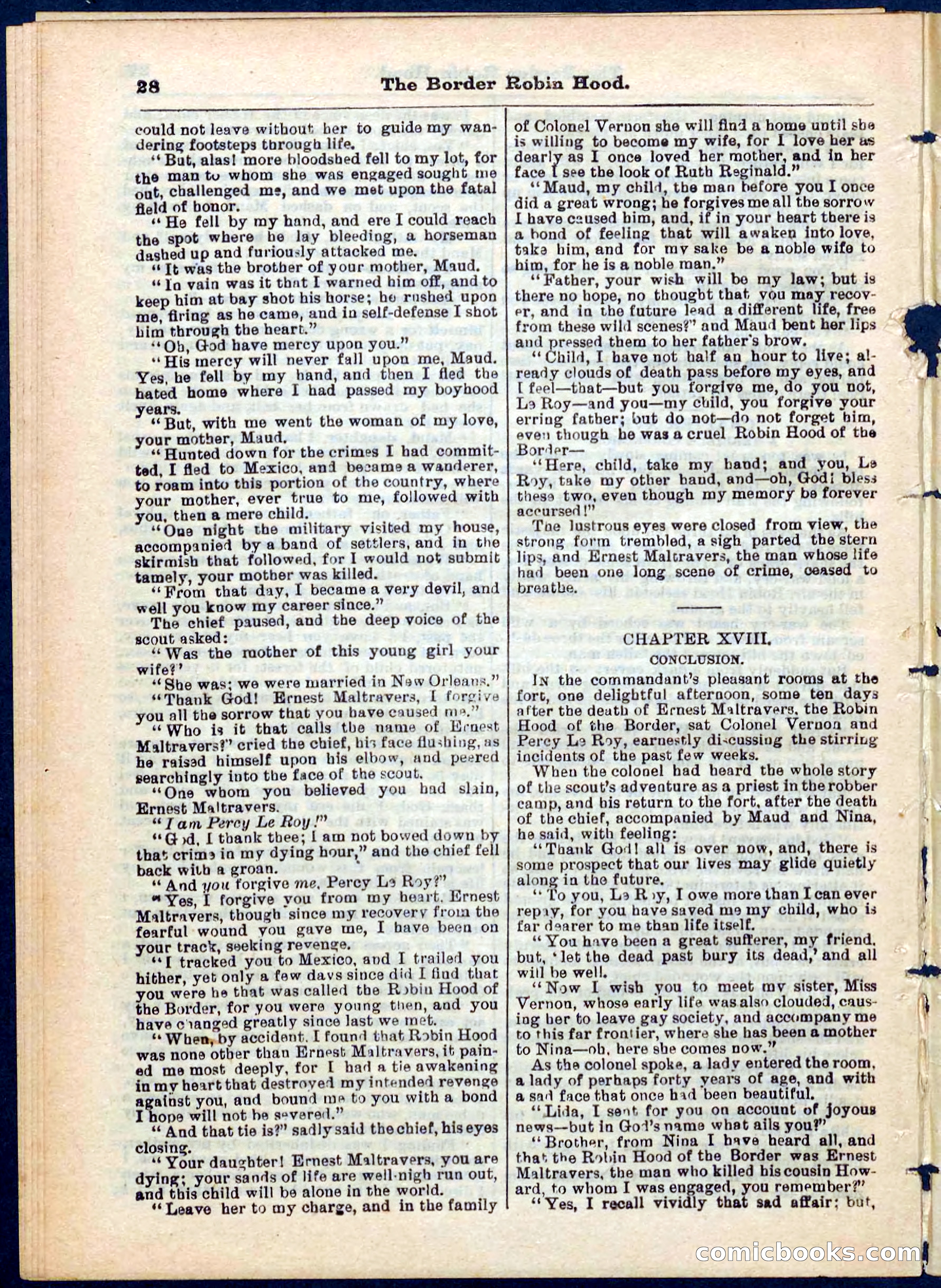 The Border Robin Hood; or, The Prairie Rover — page 28 of 32