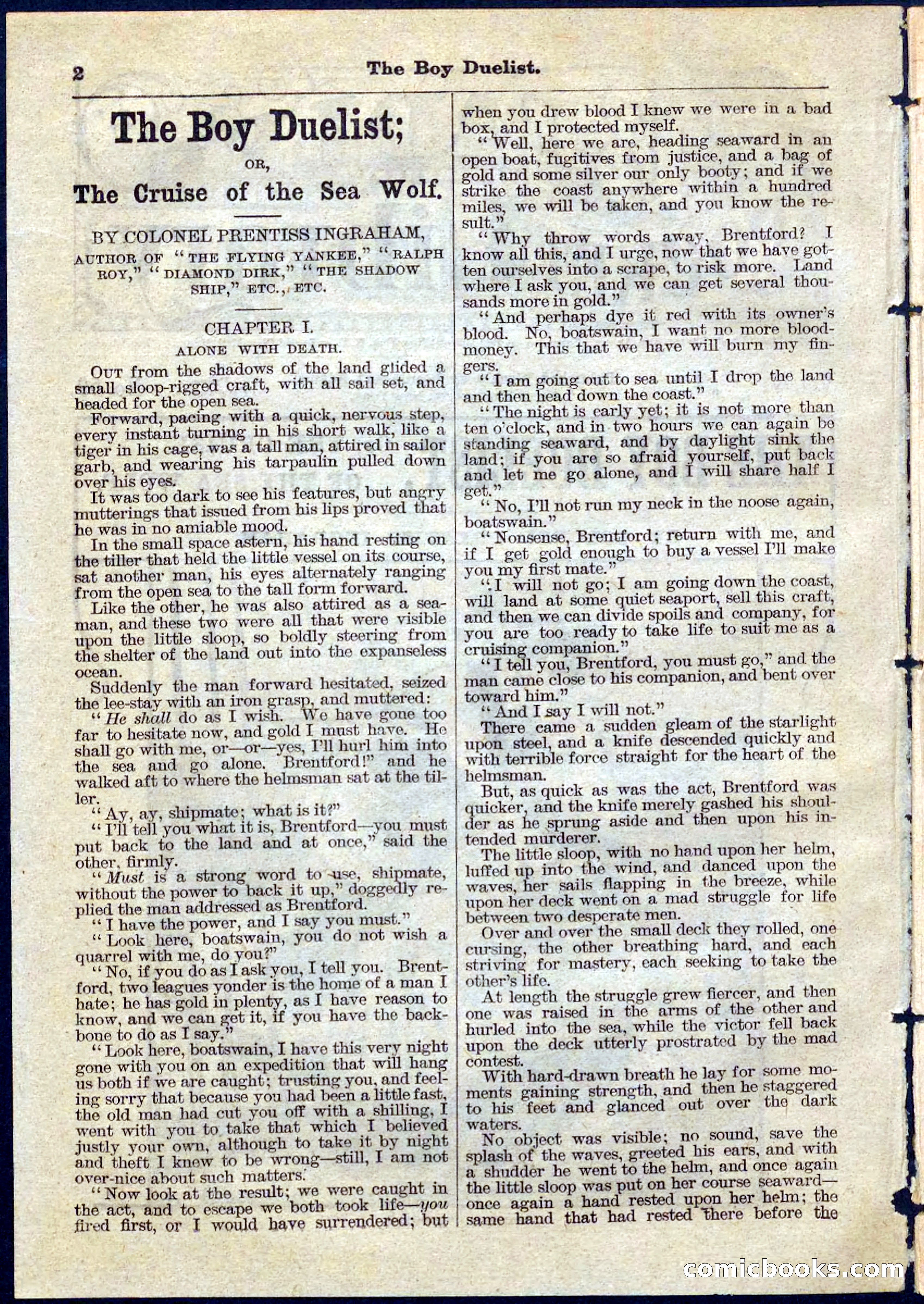 The Boy Duellist; Or, The Cruise of the Sea Wolf — page 2 of 32