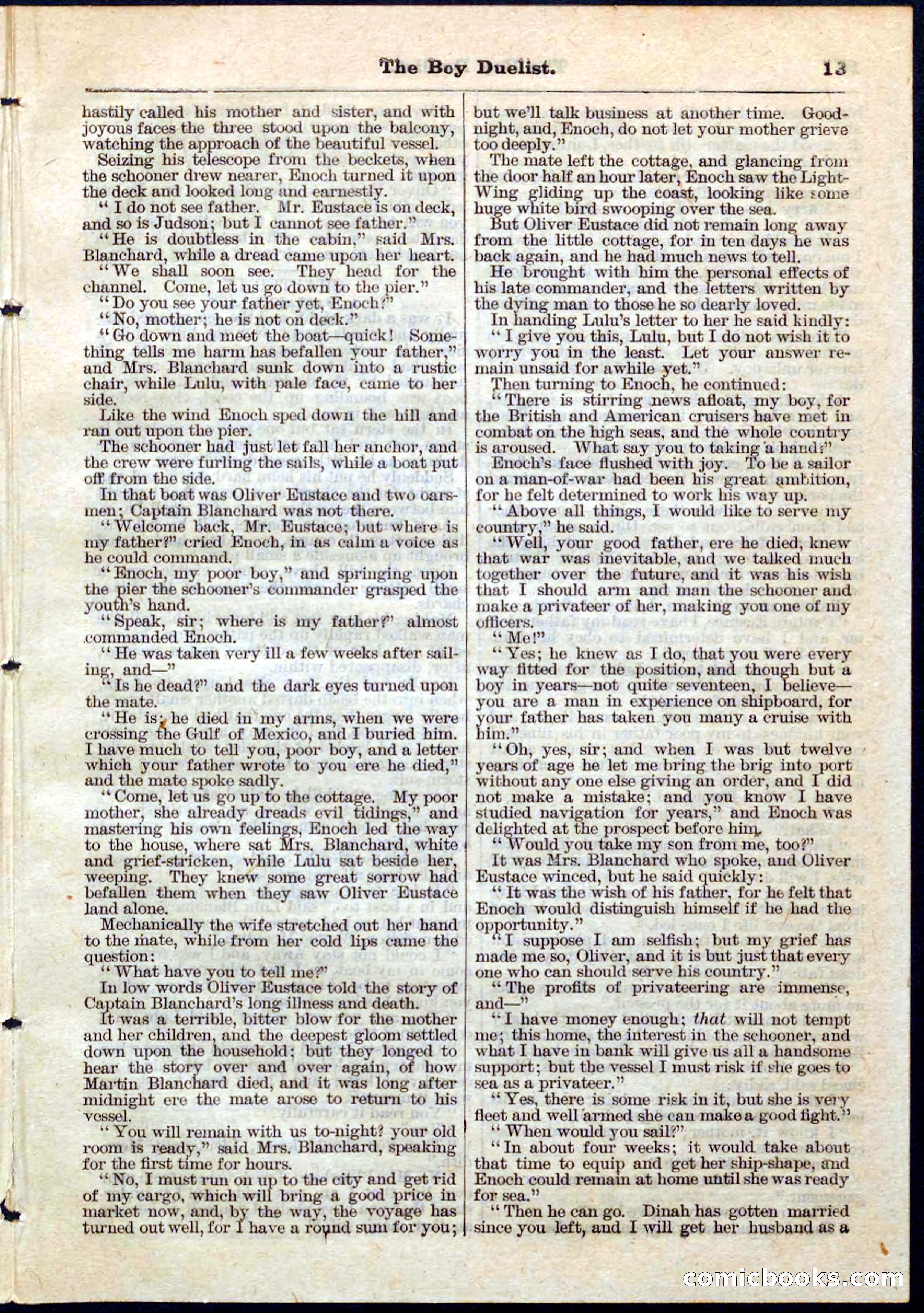 The Boy Duellist; Or, The Cruise of the Sea Wolf — page 13 of 32