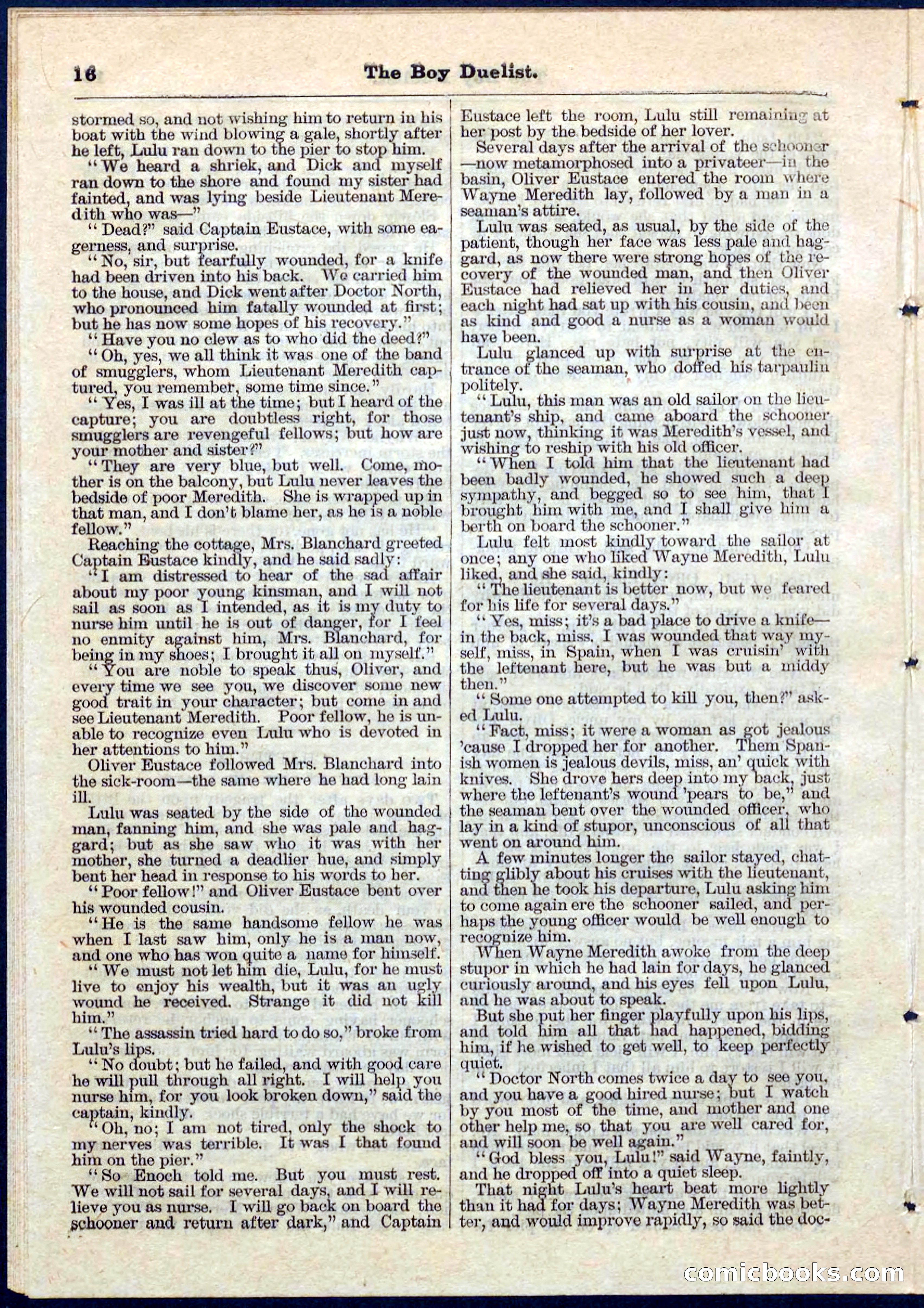 The Boy Duellist; Or, The Cruise of the Sea Wolf — page 16 of 32