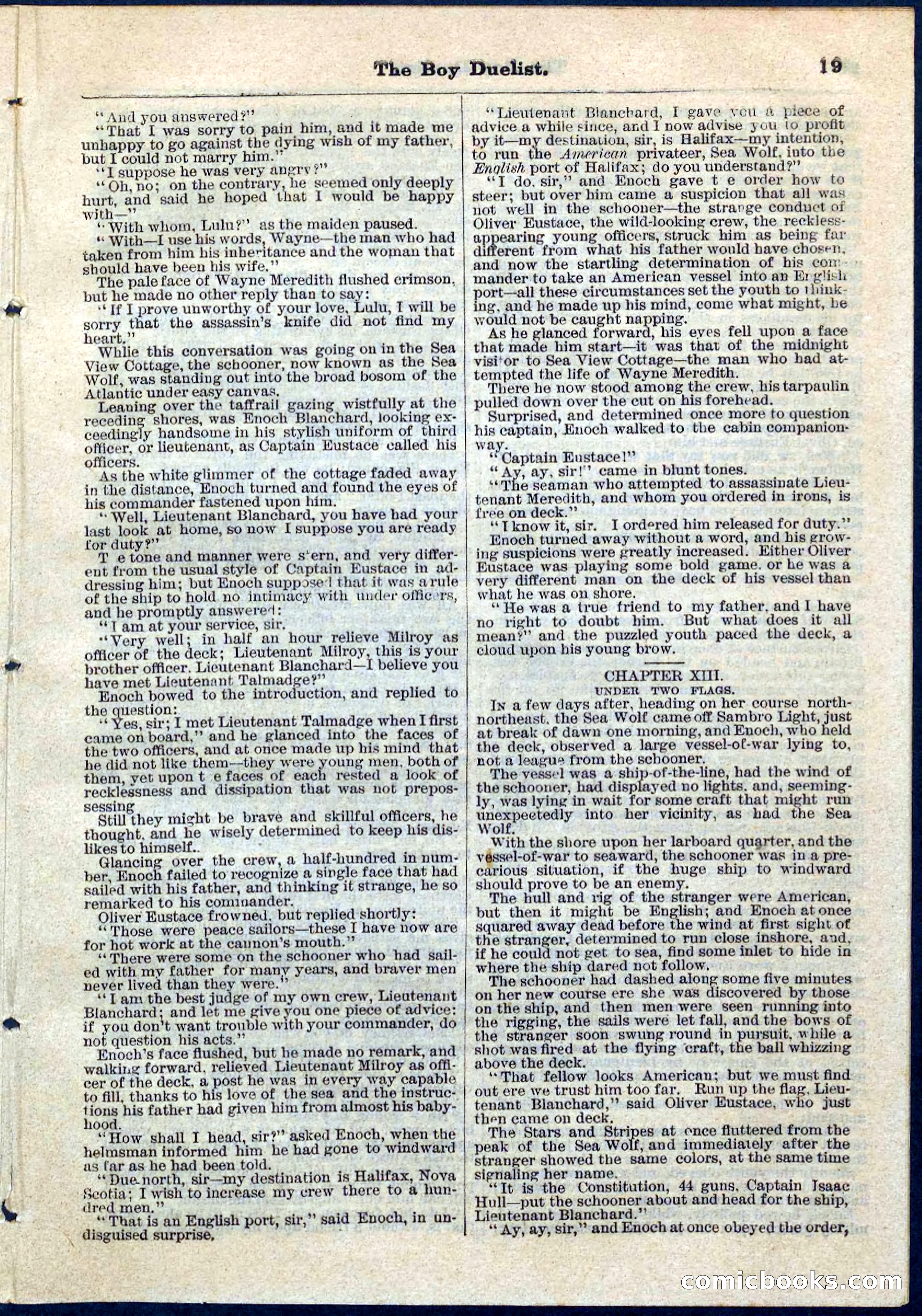 The Boy Duellist; Or, The Cruise of the Sea Wolf — page 19 of 32