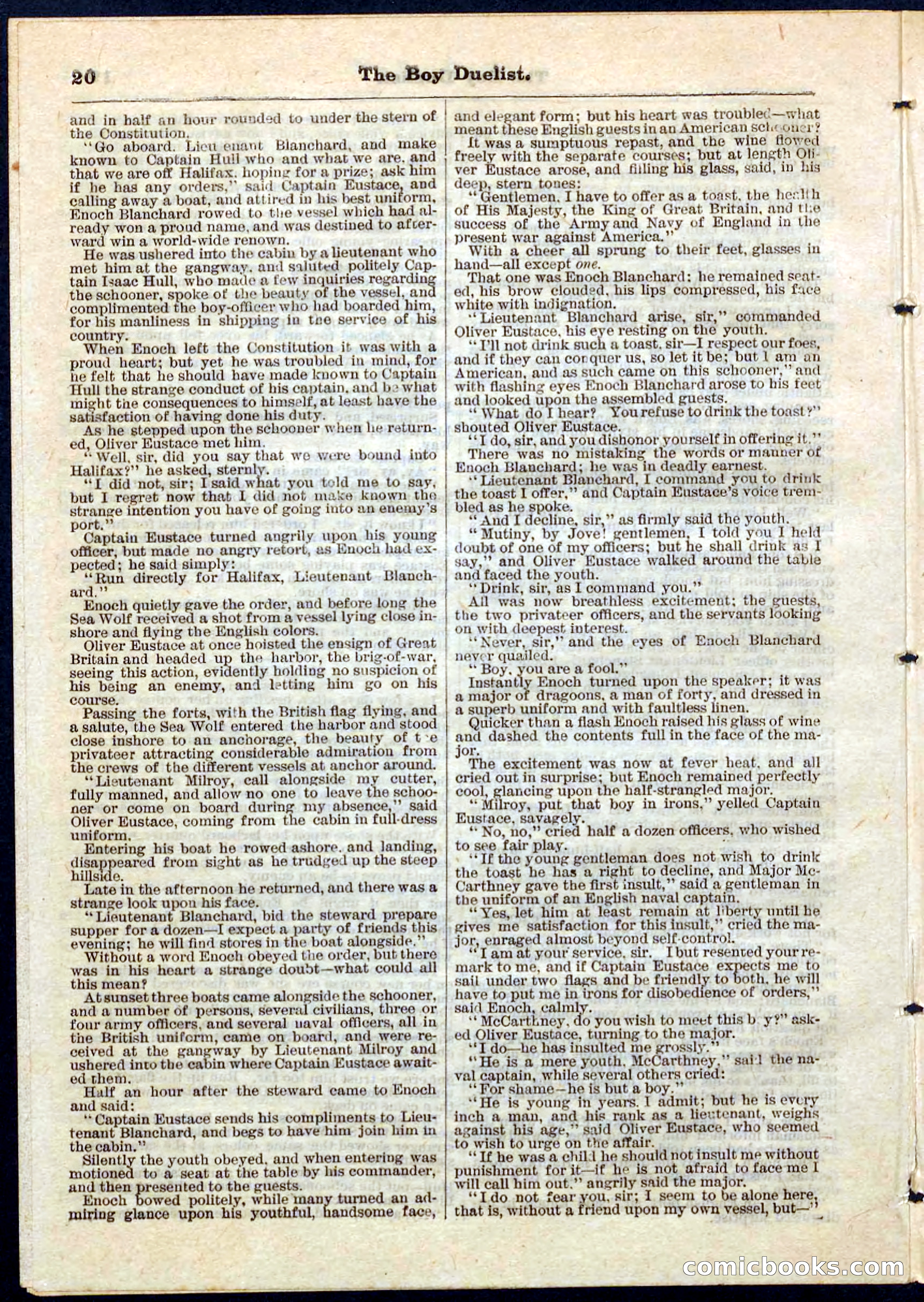 The Boy Duellist; Or, The Cruise of the Sea Wolf — page 20 of 32