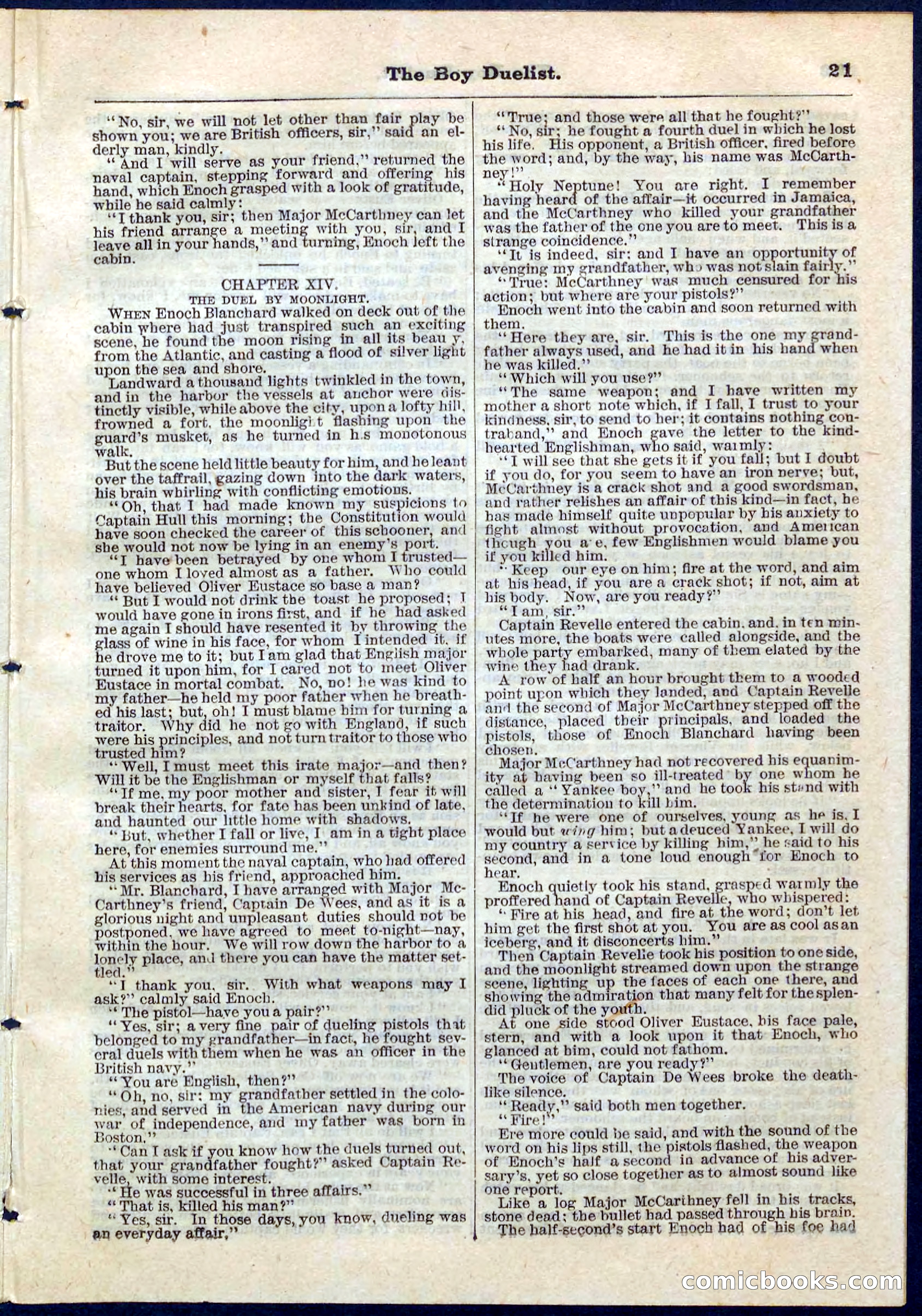 The Boy Duellist; Or, The Cruise of the Sea Wolf — page 21 of 32