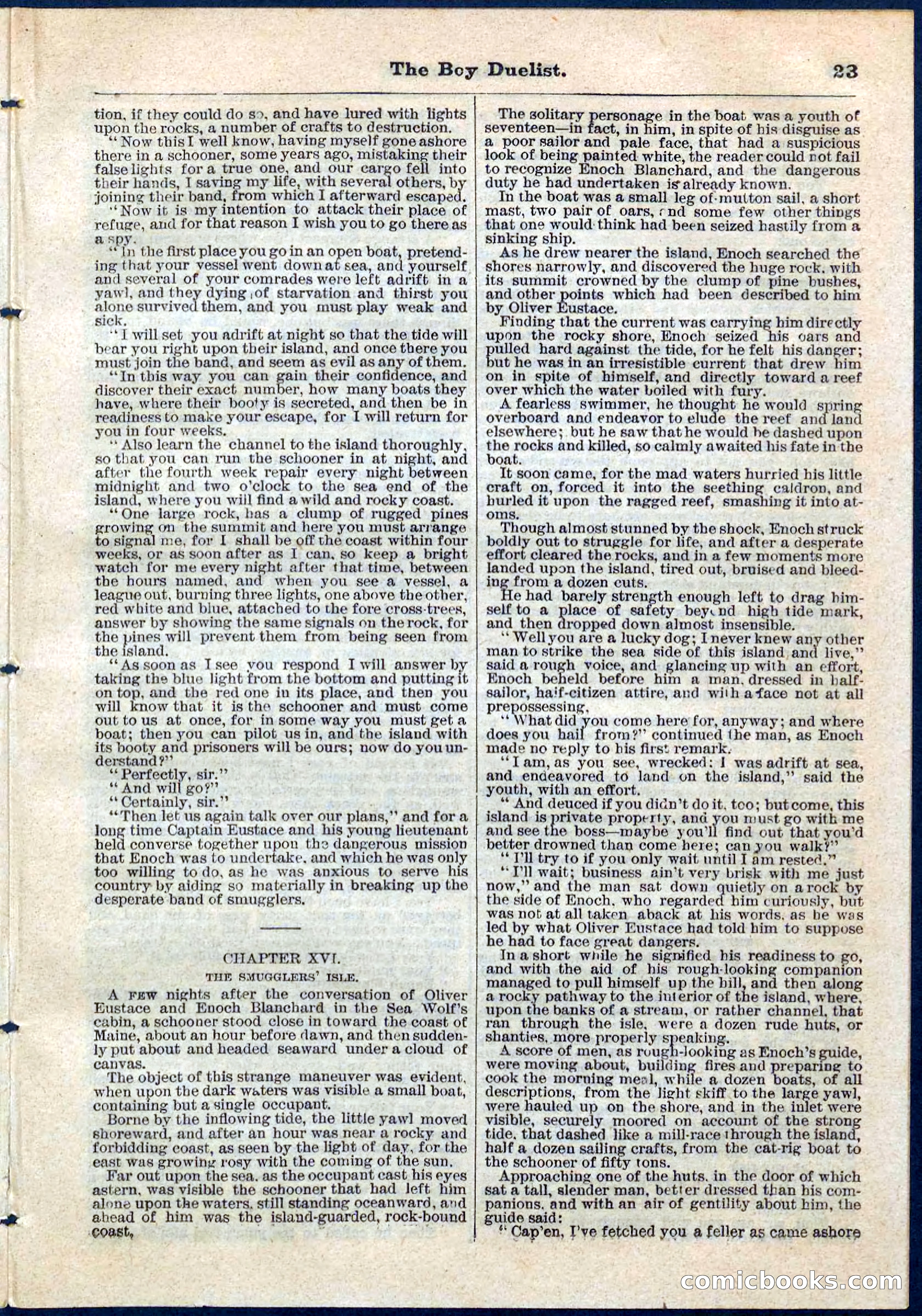 The Boy Duellist; Or, The Cruise of the Sea Wolf — page 23 of 32