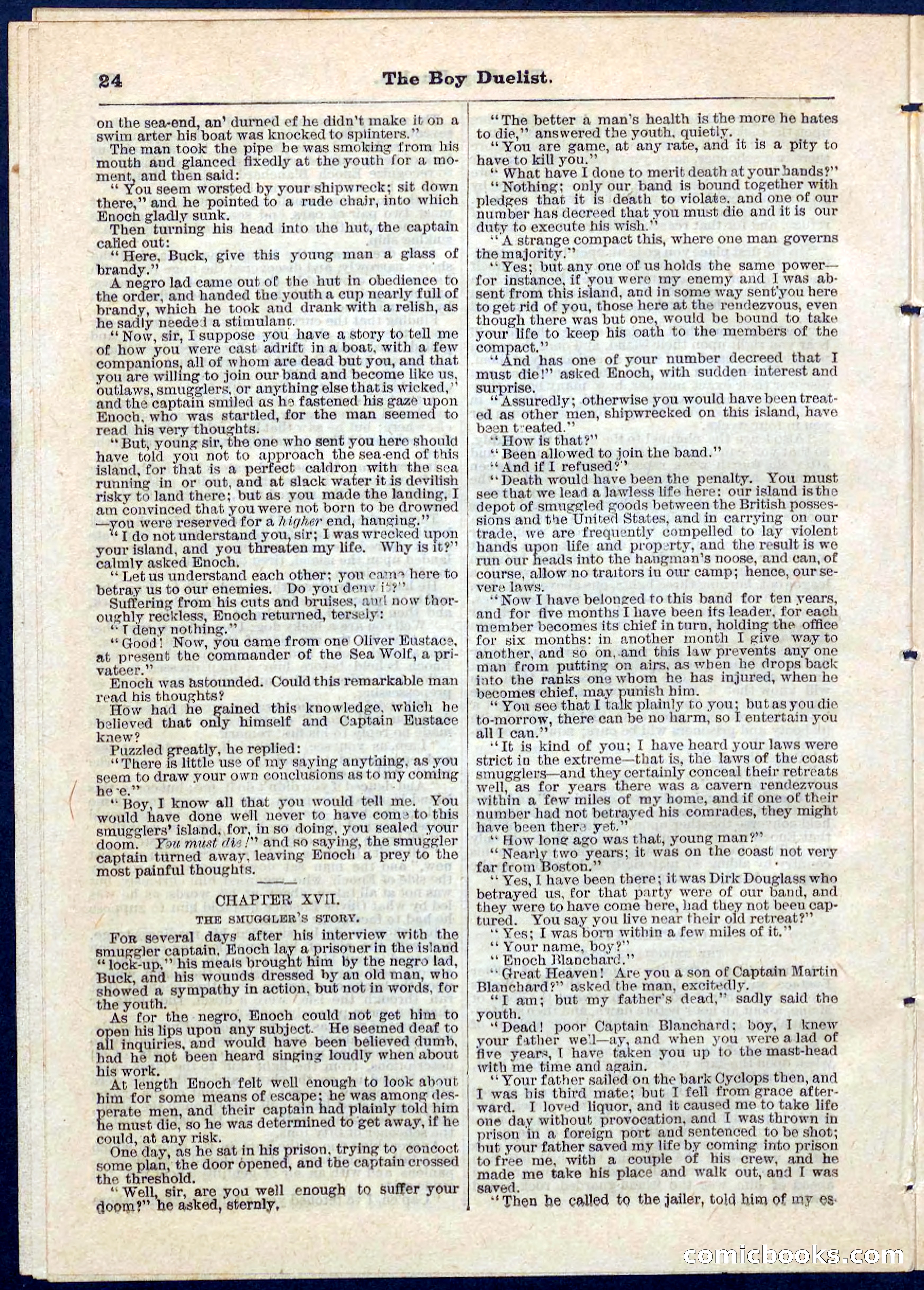 The Boy Duellist; Or, The Cruise of the Sea Wolf — page 24 of 32