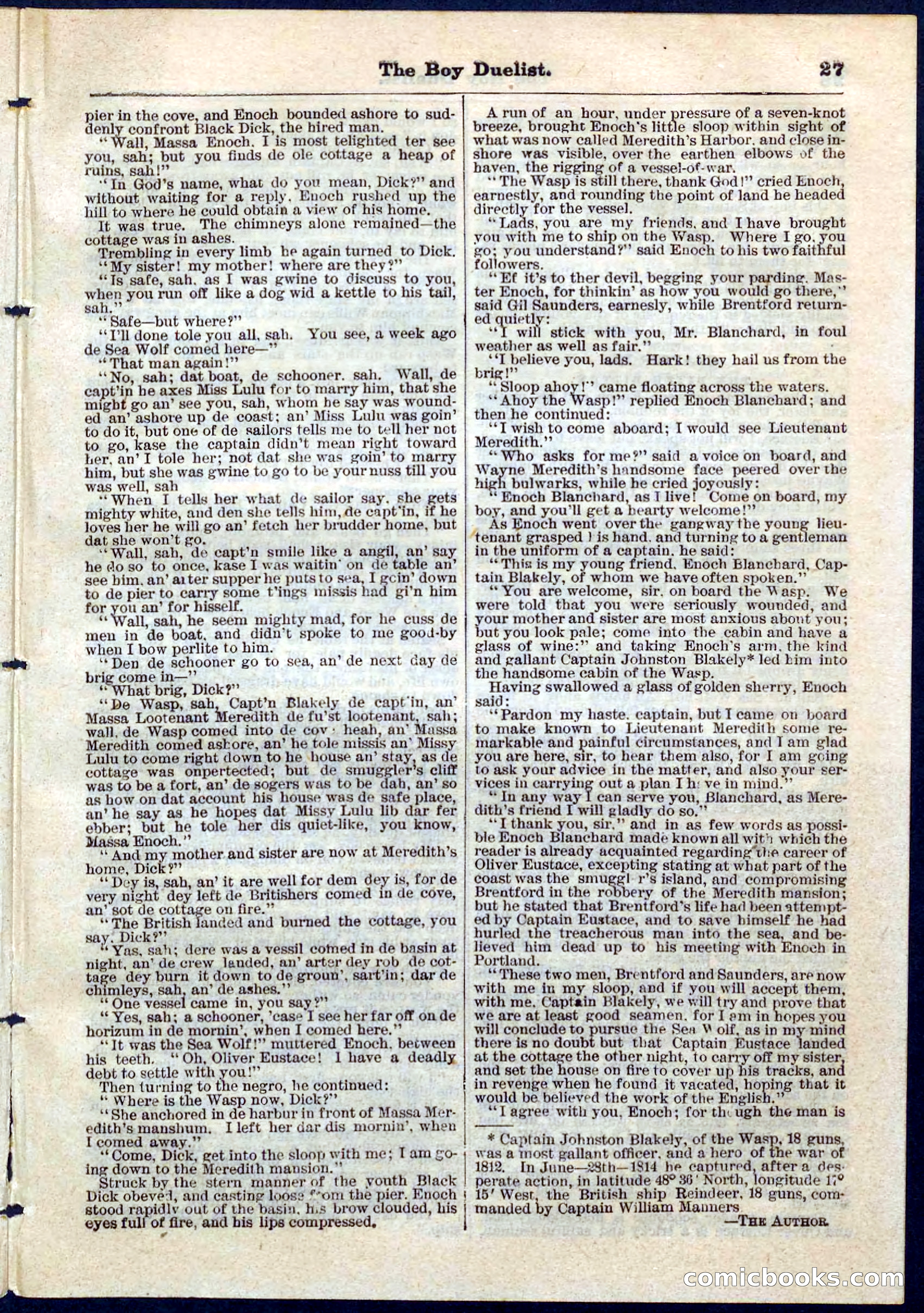 The Boy Duellist; Or, The Cruise of the Sea Wolf — page 27 of 32