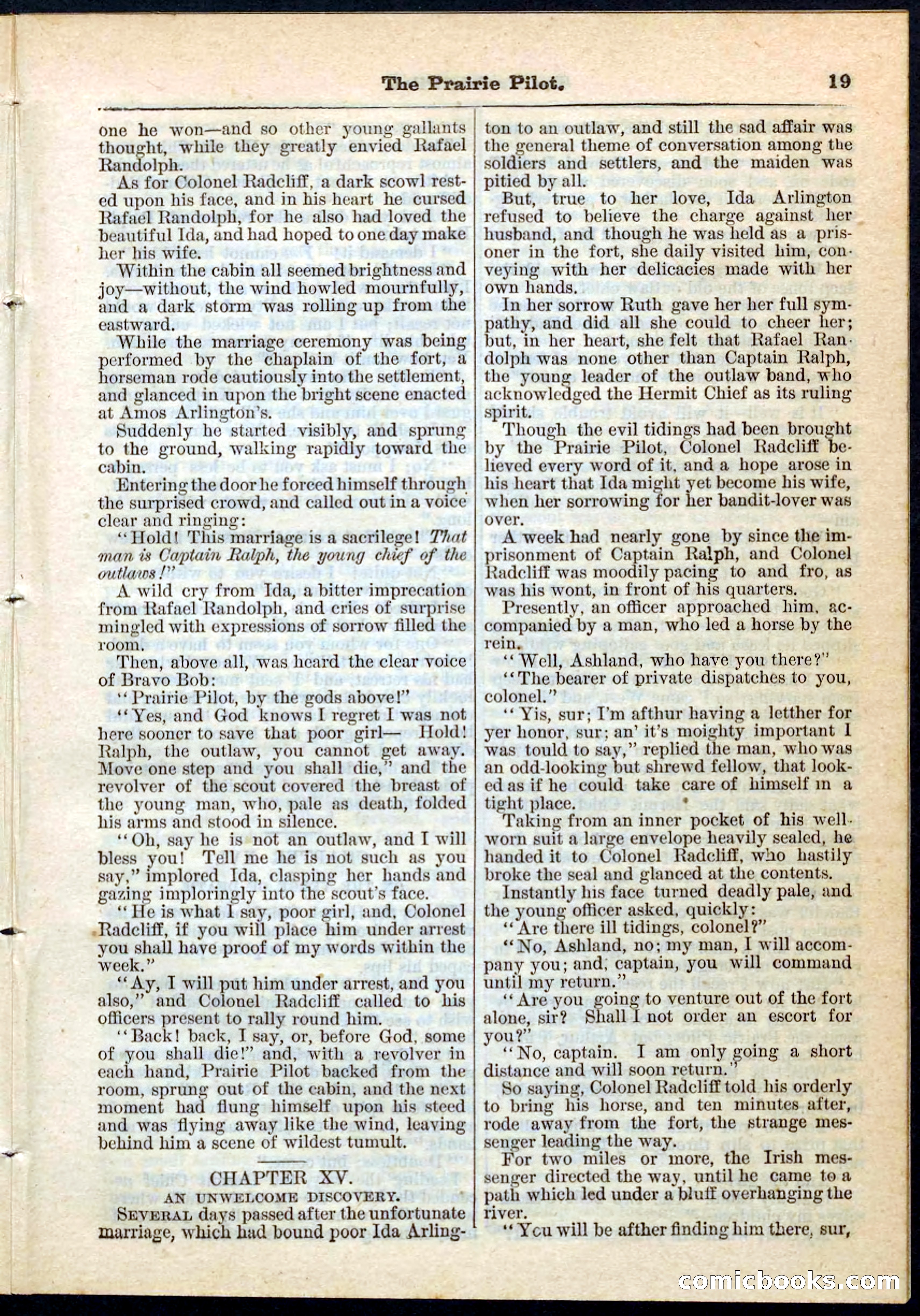 The Prairie Pilot; or, The Phantom Spy — page 19 of 32