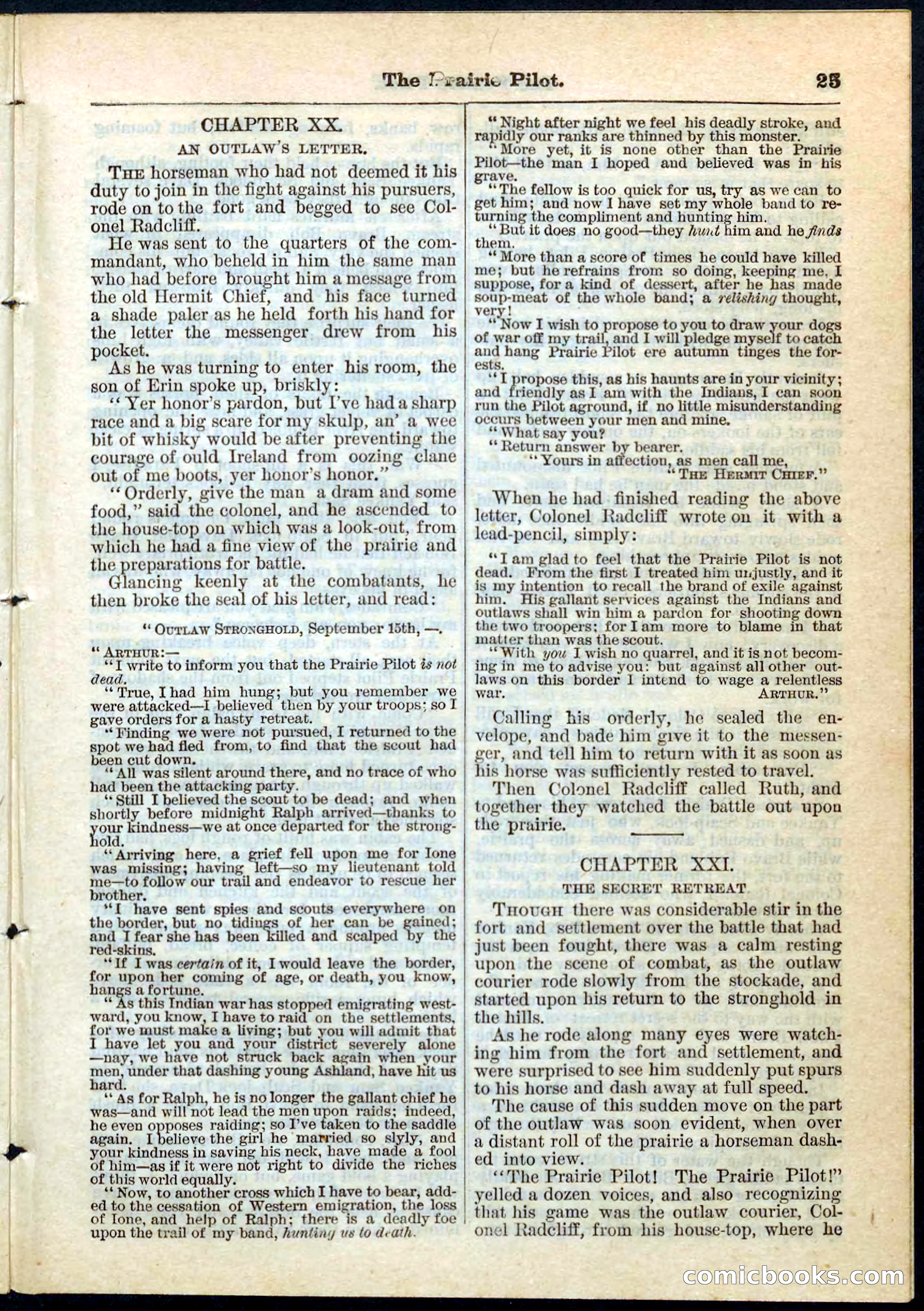 The Prairie Pilot; or, The Phantom Spy — page 25 of 32