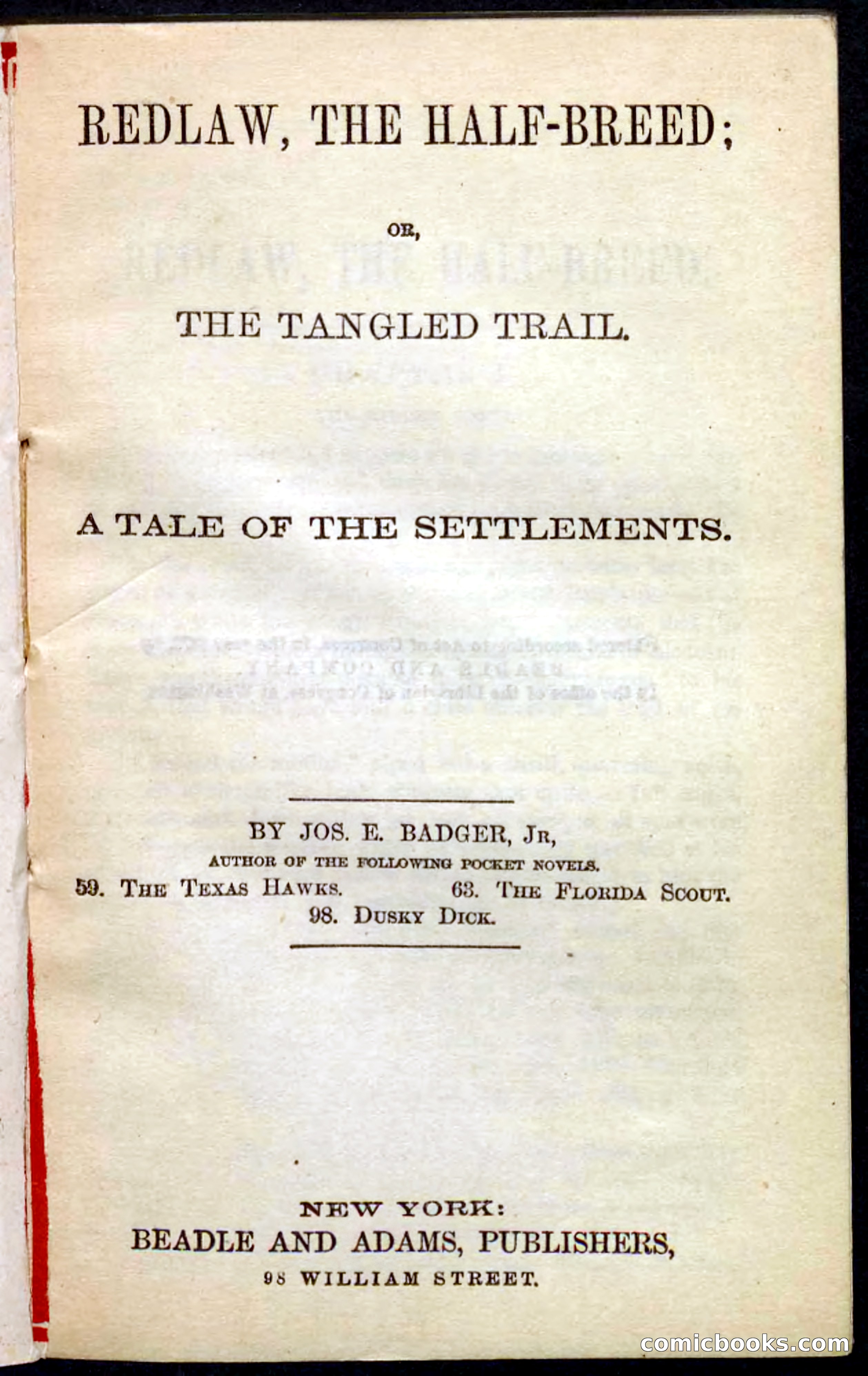 Beadle's Pocket Novels No. 101: Redlaw, the Half-Breed — page 3 of 100