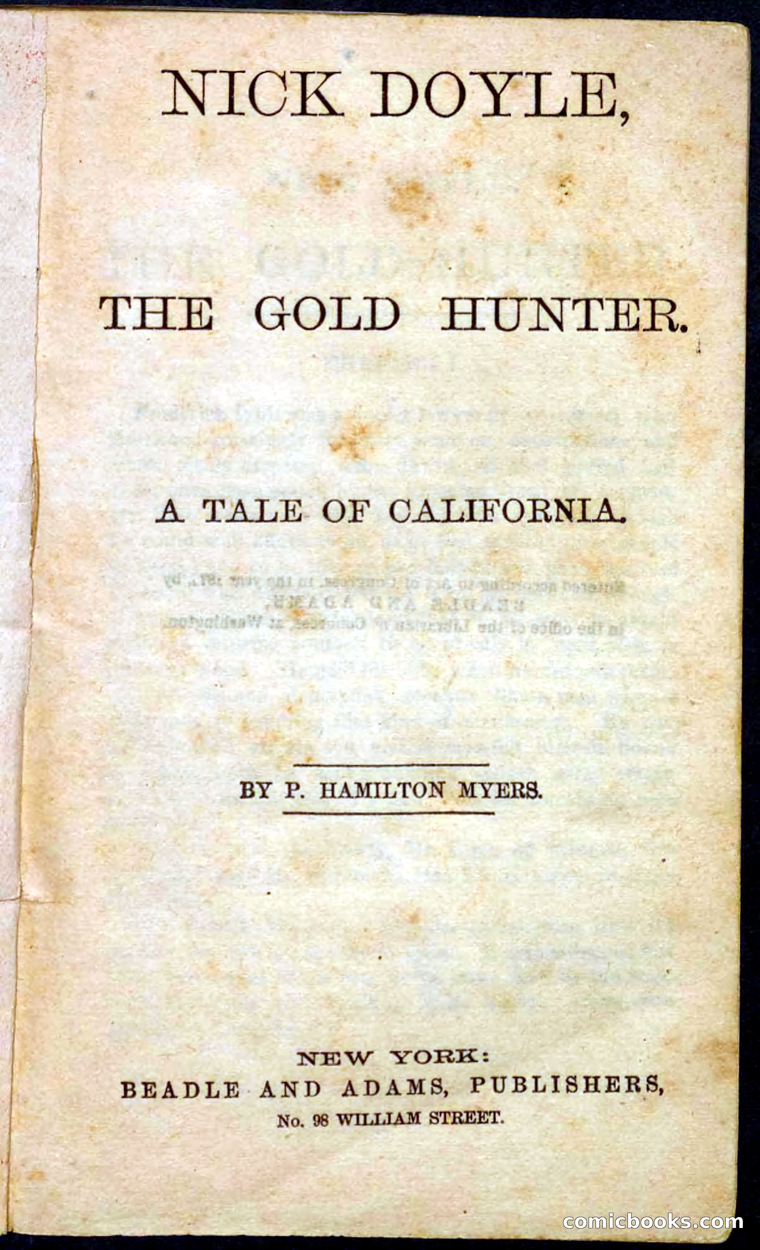 Beadle's Pocket Novels No. 105: Nick Doyle, Gold-Hunter — page 3 of 100
