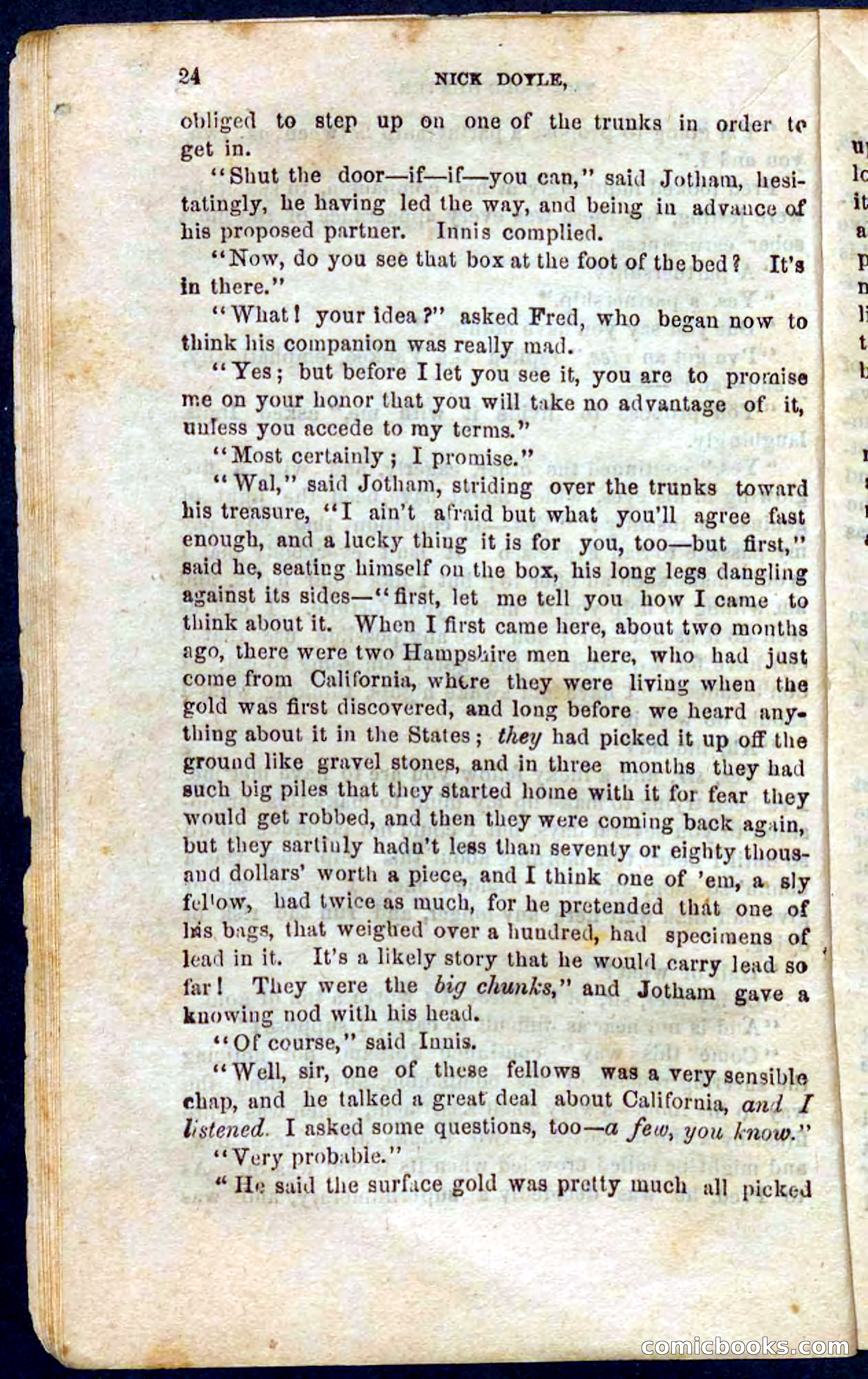 Beadle's Pocket Novels No. 105: Nick Doyle, Gold-Hunter — page 20 of 100