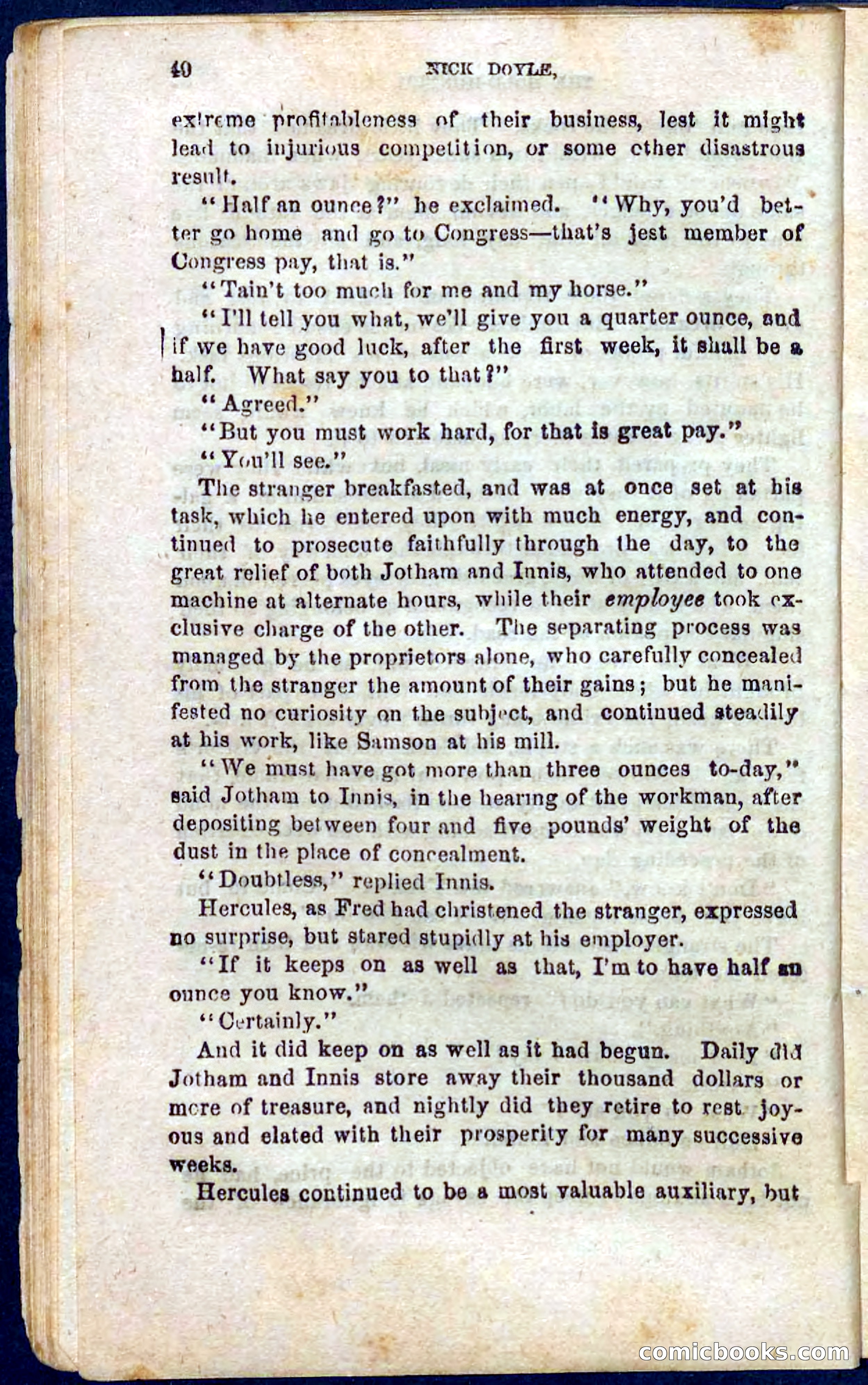 Beadle's Pocket Novels No. 105: Nick Doyle, Gold-Hunter — page 36 of 100