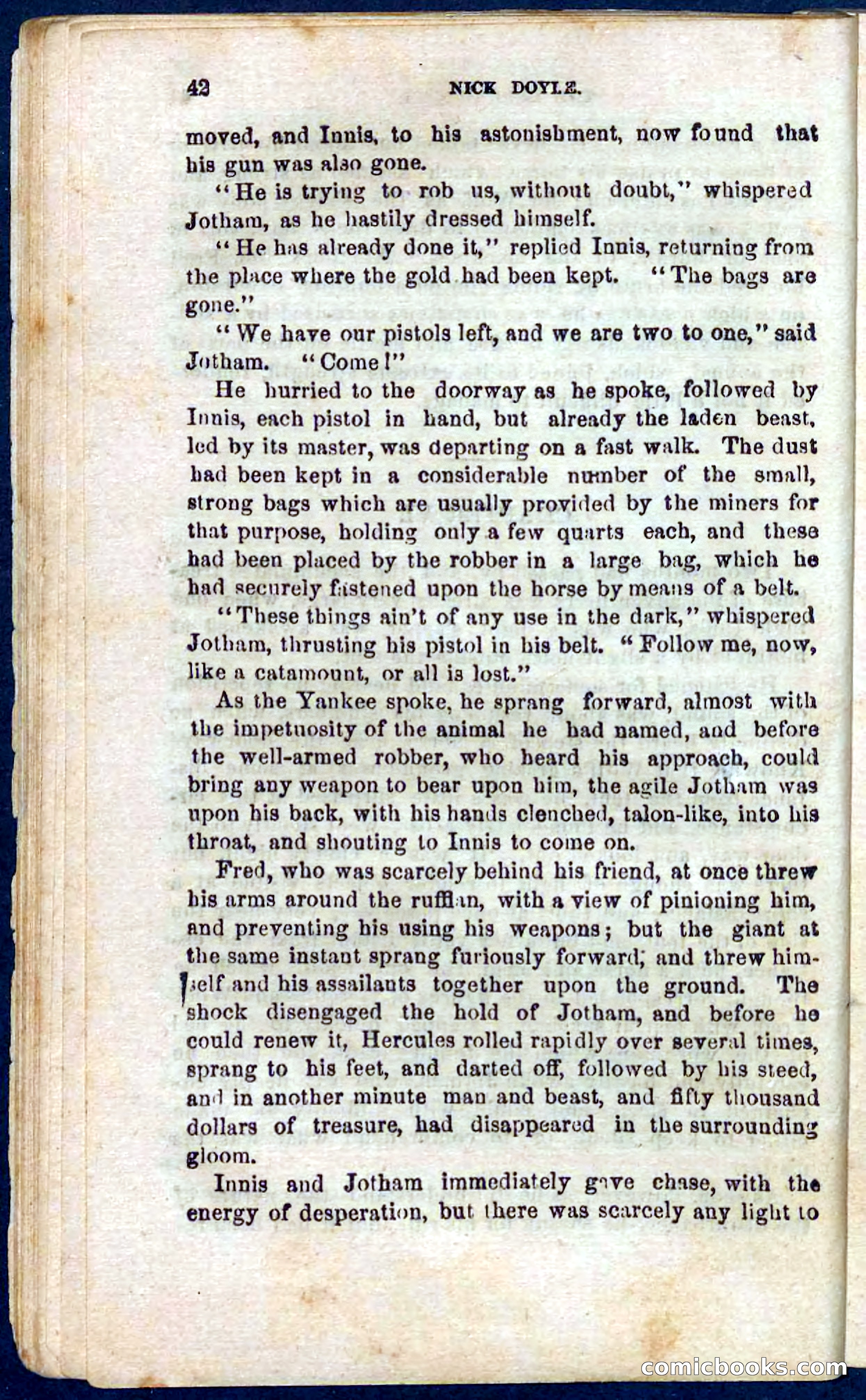 Beadle's Pocket Novels No. 105: Nick Doyle, Gold-Hunter — page 38 of 100