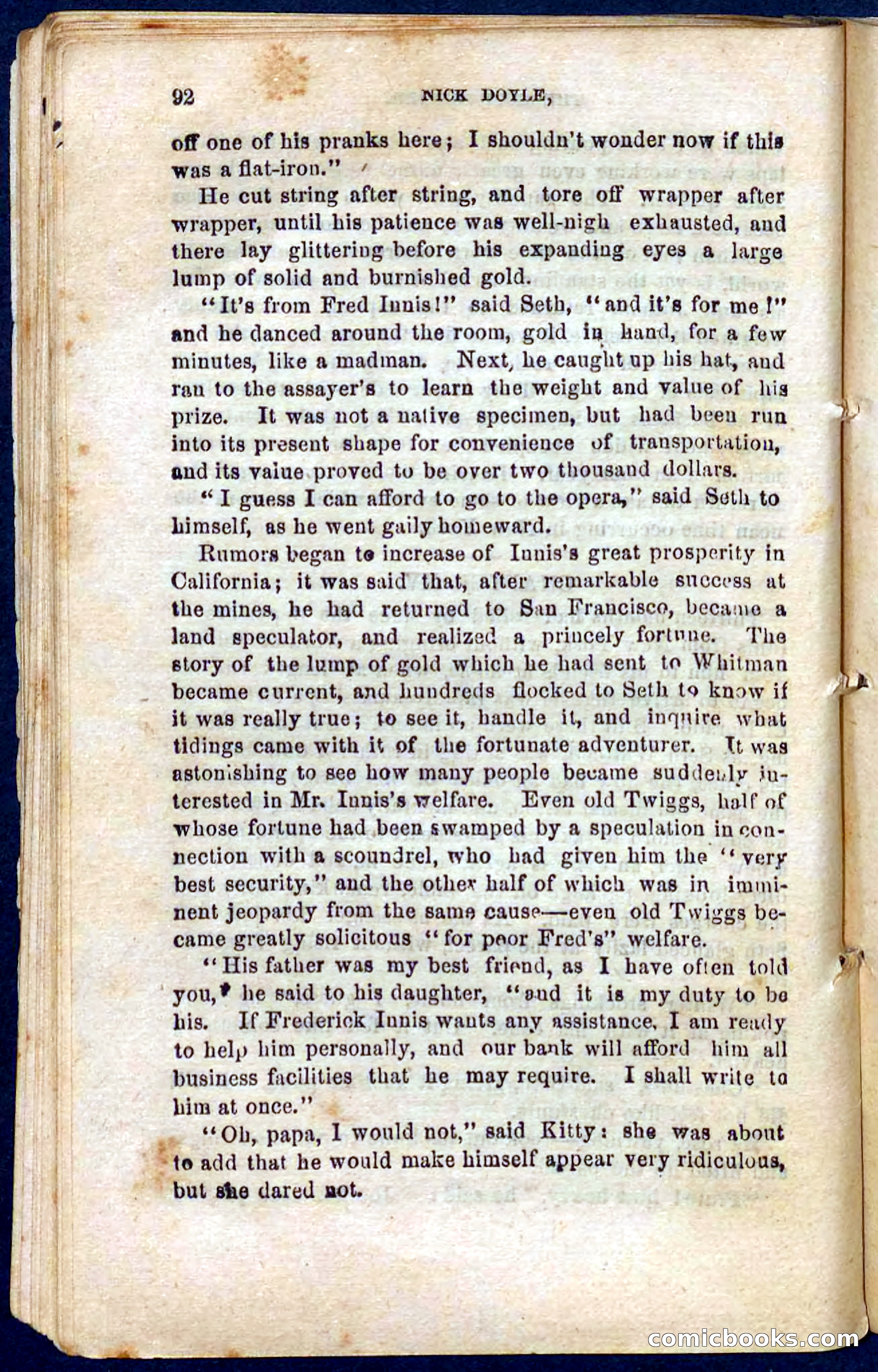 Beadle's Pocket Novels No. 105: Nick Doyle, Gold-Hunter — page 88 of 100