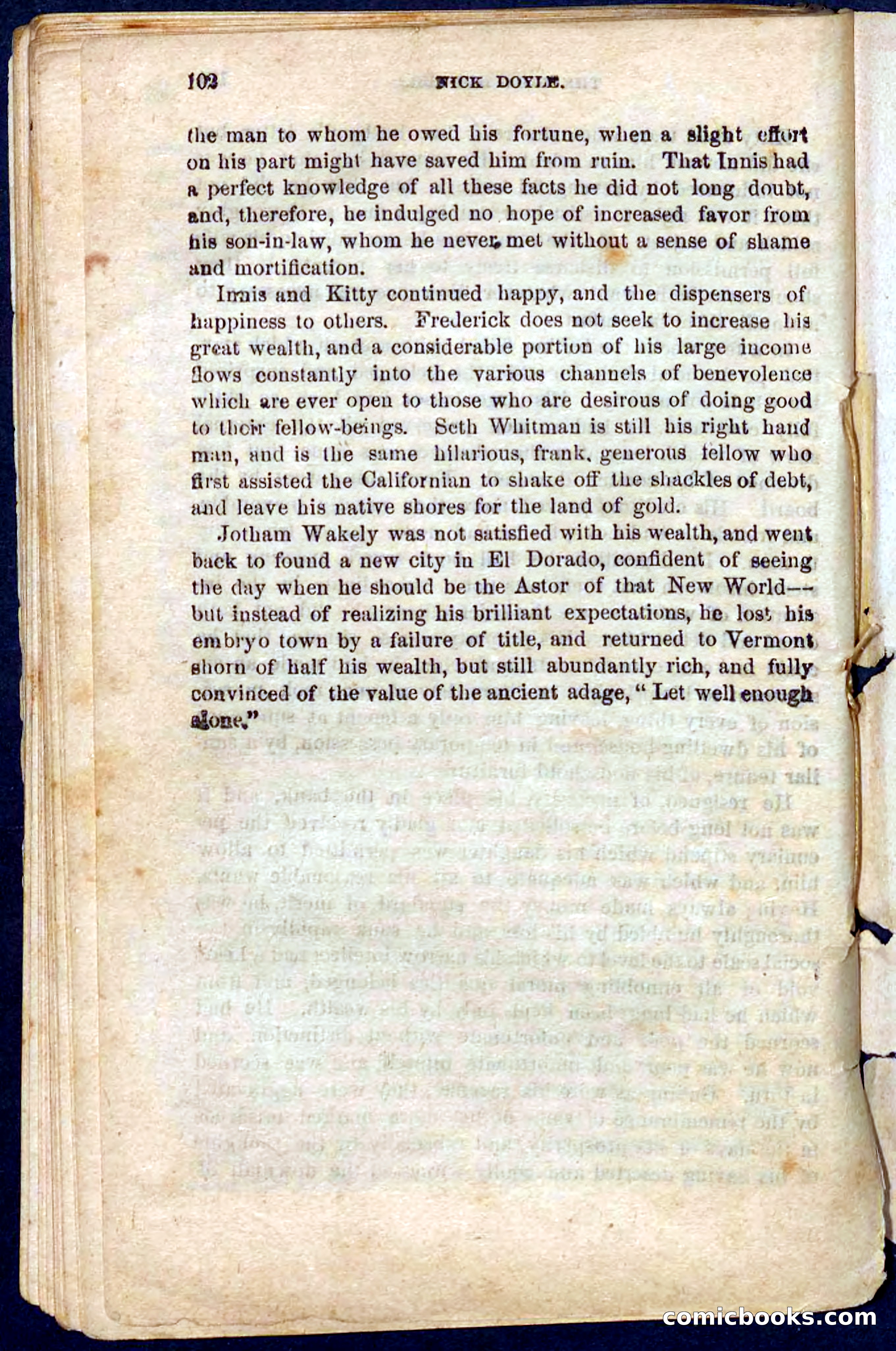 Beadle's Pocket Novels No. 105: Nick Doyle, Gold-Hunter — page 98 of 100
