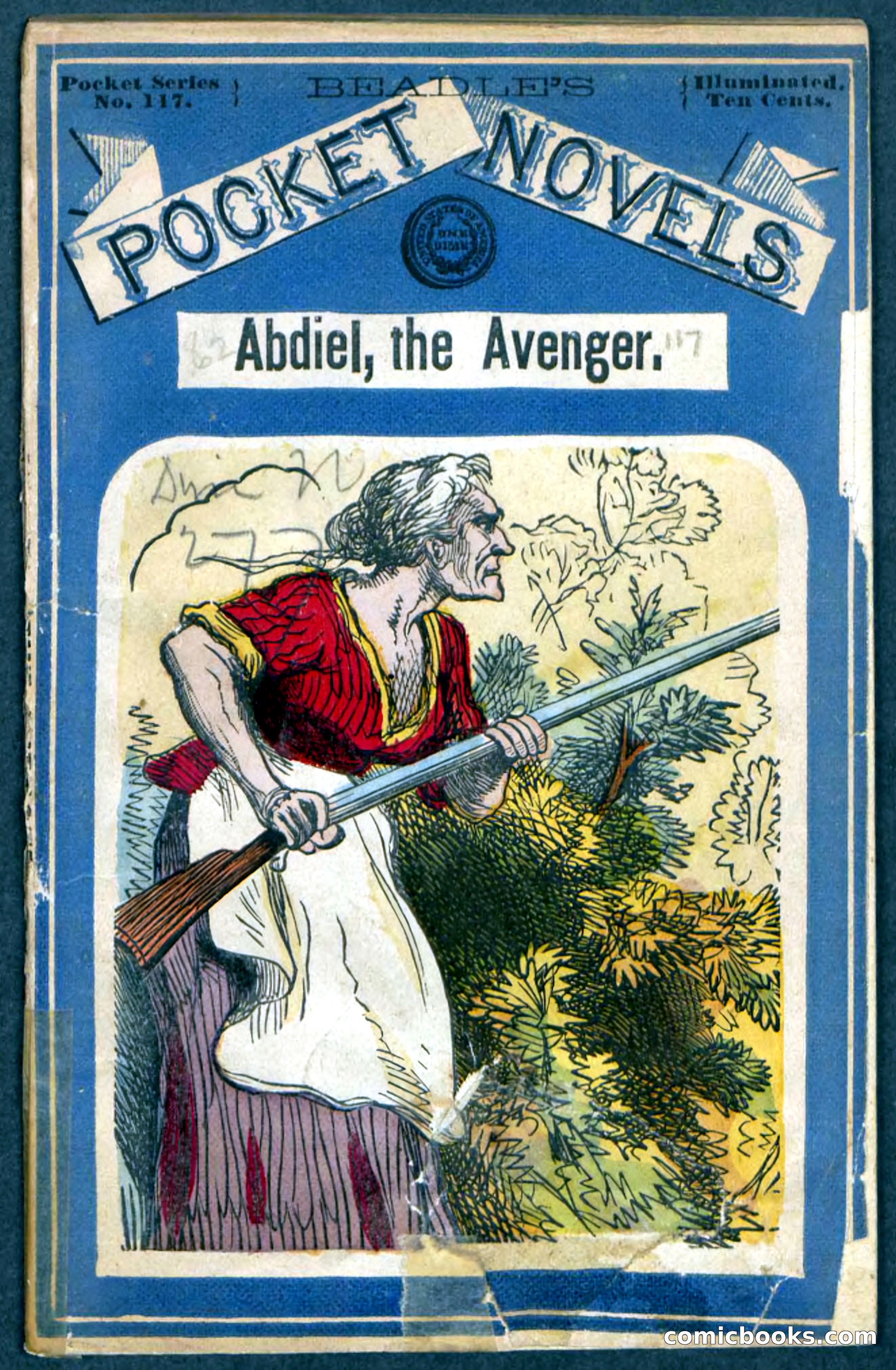 Beadle's Pocket Novels No. 117: Abdiel, the Avenger — page 1 of 100