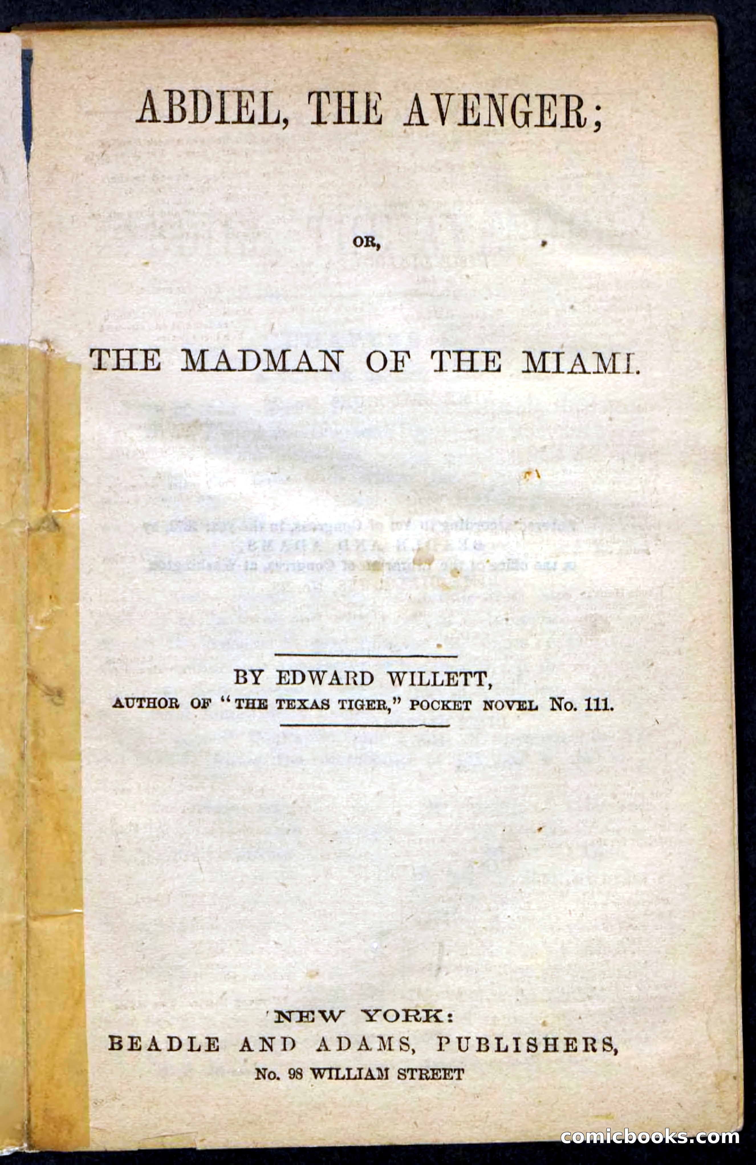 Beadle's Pocket Novels No. 117: Abdiel, the Avenger — page 3 of 100