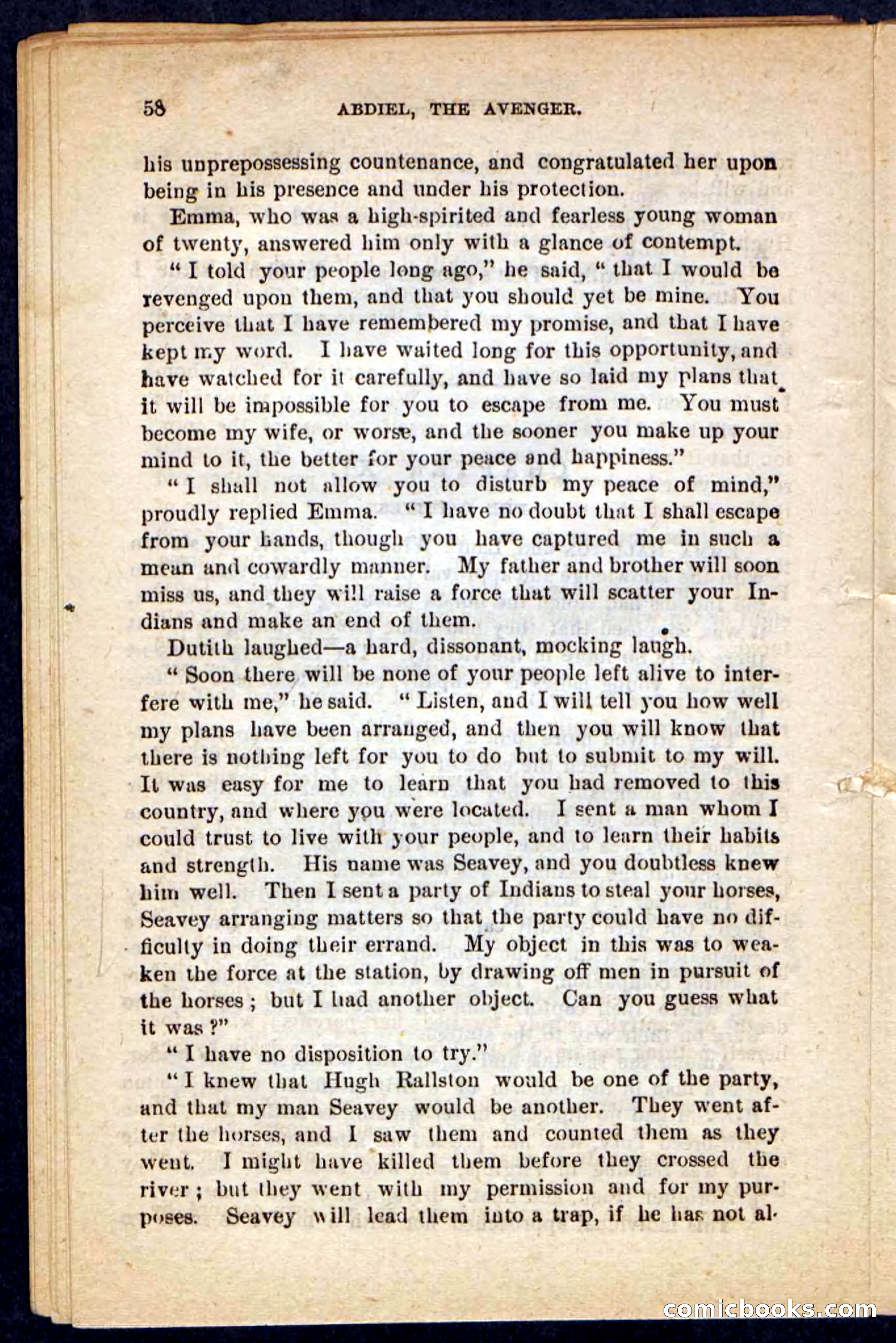 Beadle's Pocket Novels No. 117: Abdiel, the Avenger — page 54 of 100