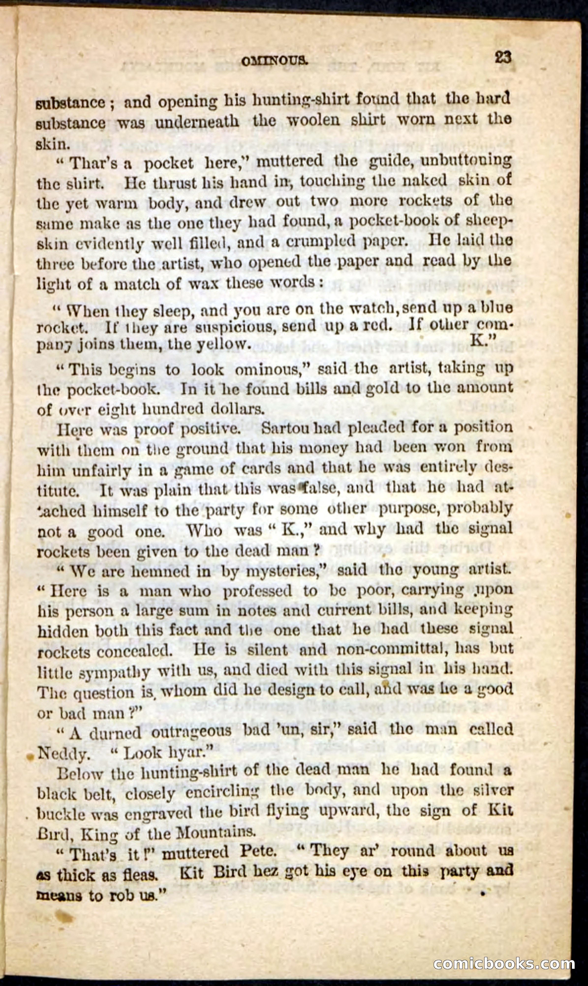 Kit Bird, Beadle's Pocket Novels No. 122 — page 19 of 100