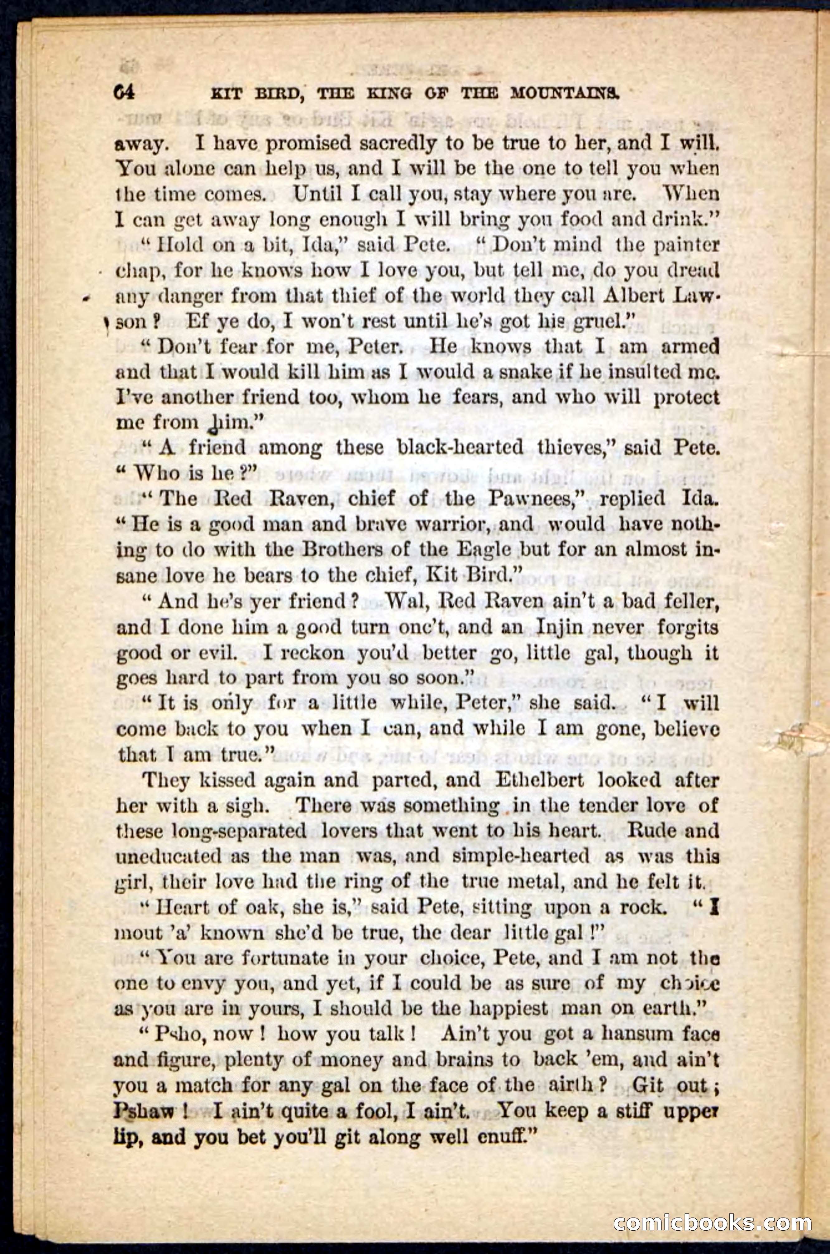 Kit Bird, Beadle's Pocket Novels No. 122 — page 60 of 100