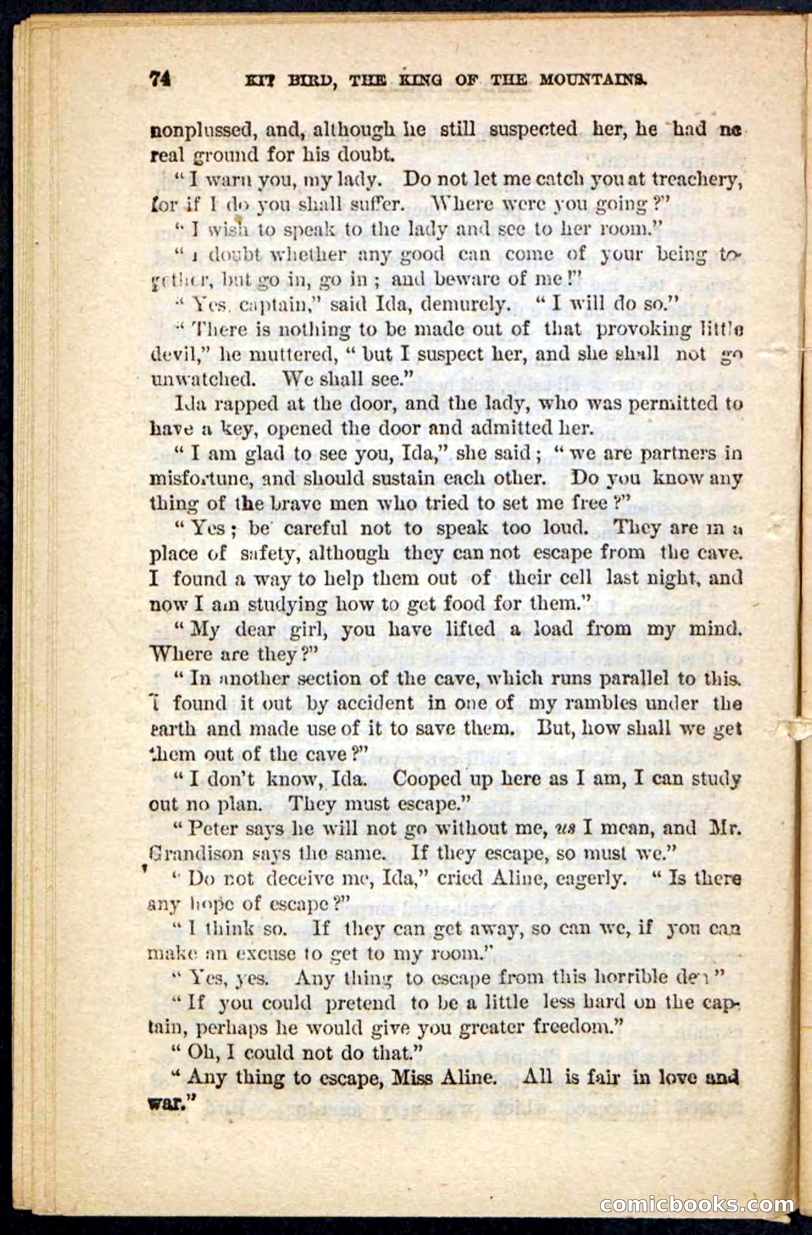 Kit Bird, Beadle's Pocket Novels No. 122 — page 70 of 100
