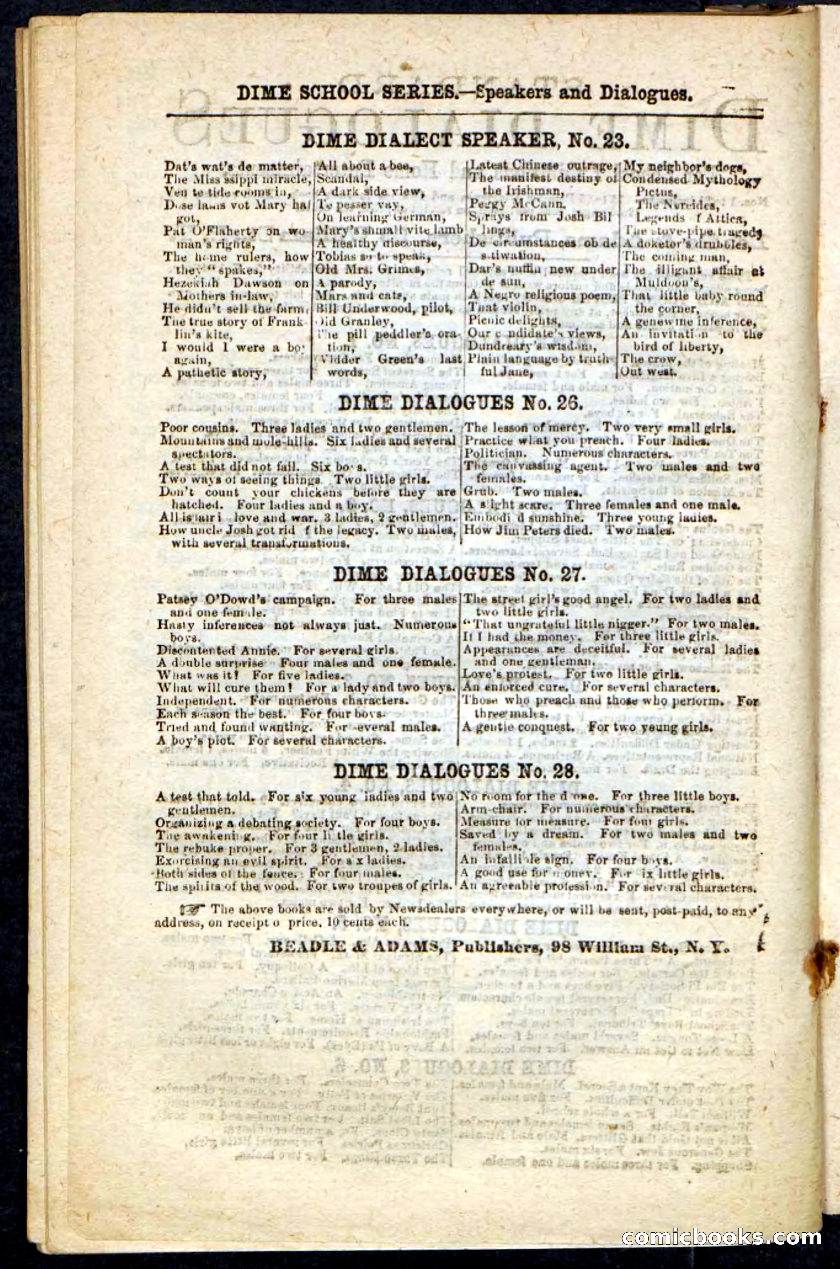 Beadle's Pocket Novels No. 126: Yankee Eph — page 98 of 100