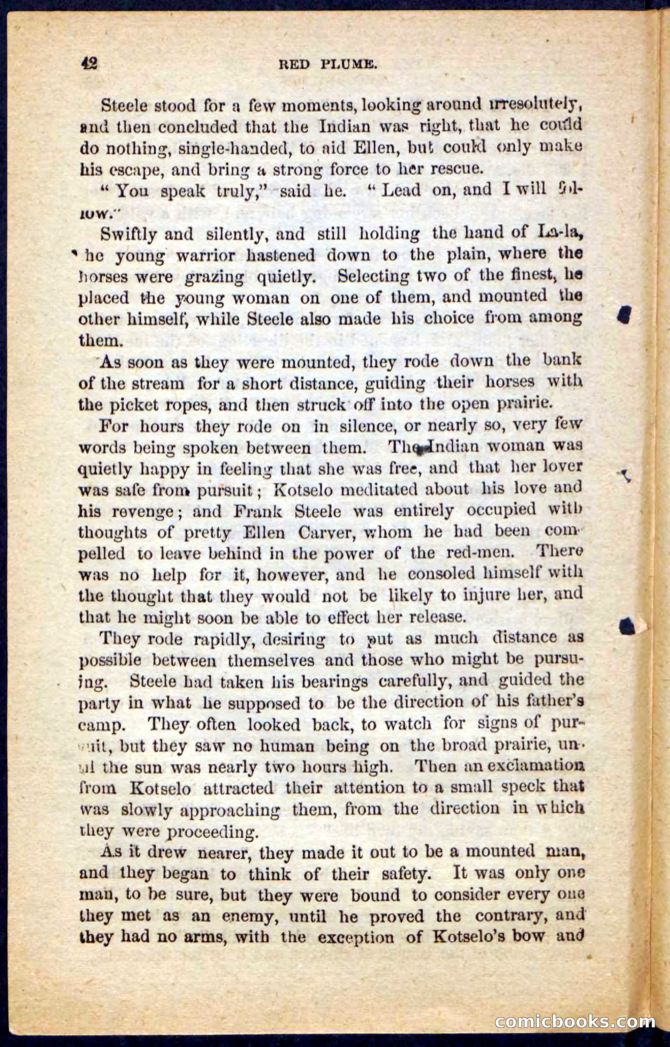 Beadle's Pocket Novels No. 131: Red Plume — page 38 of 98