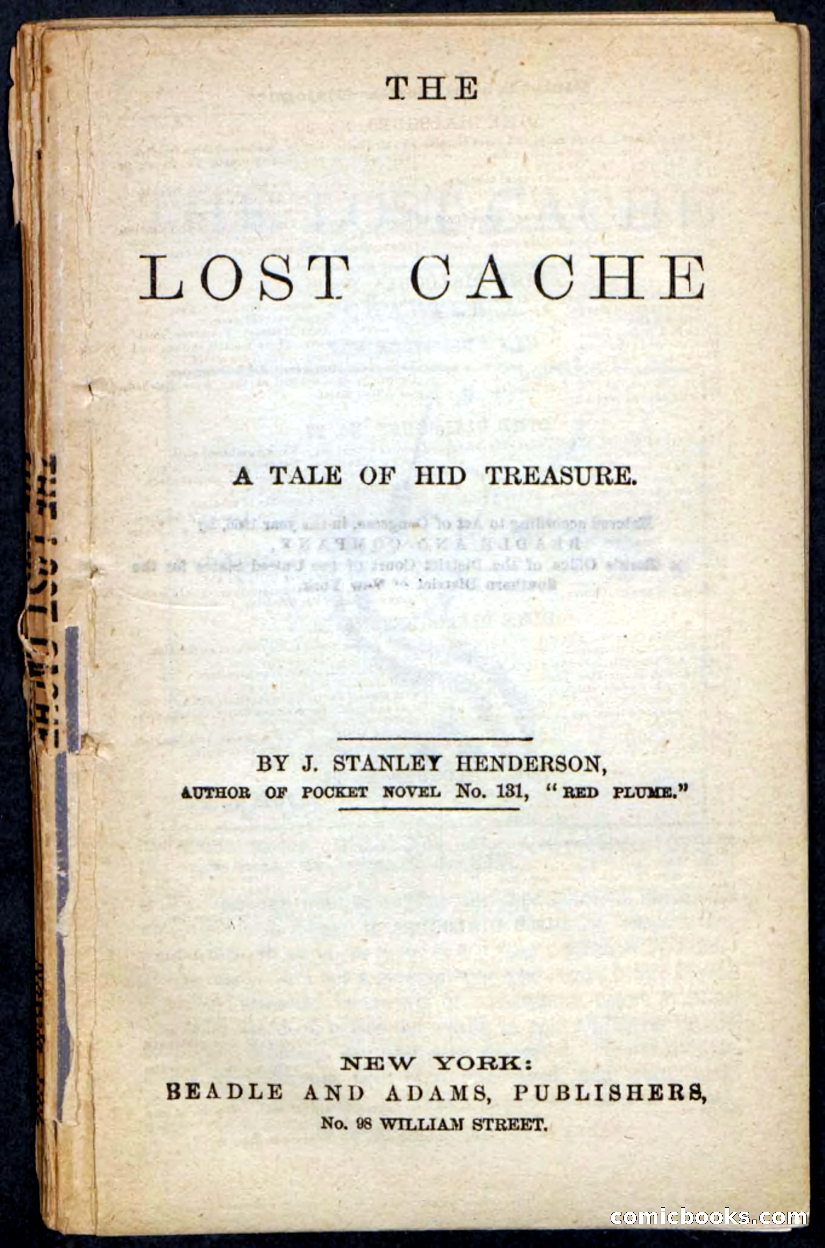 The Lost Cache, Beadle's Pocket Novels No. 133 — page 3 of 100