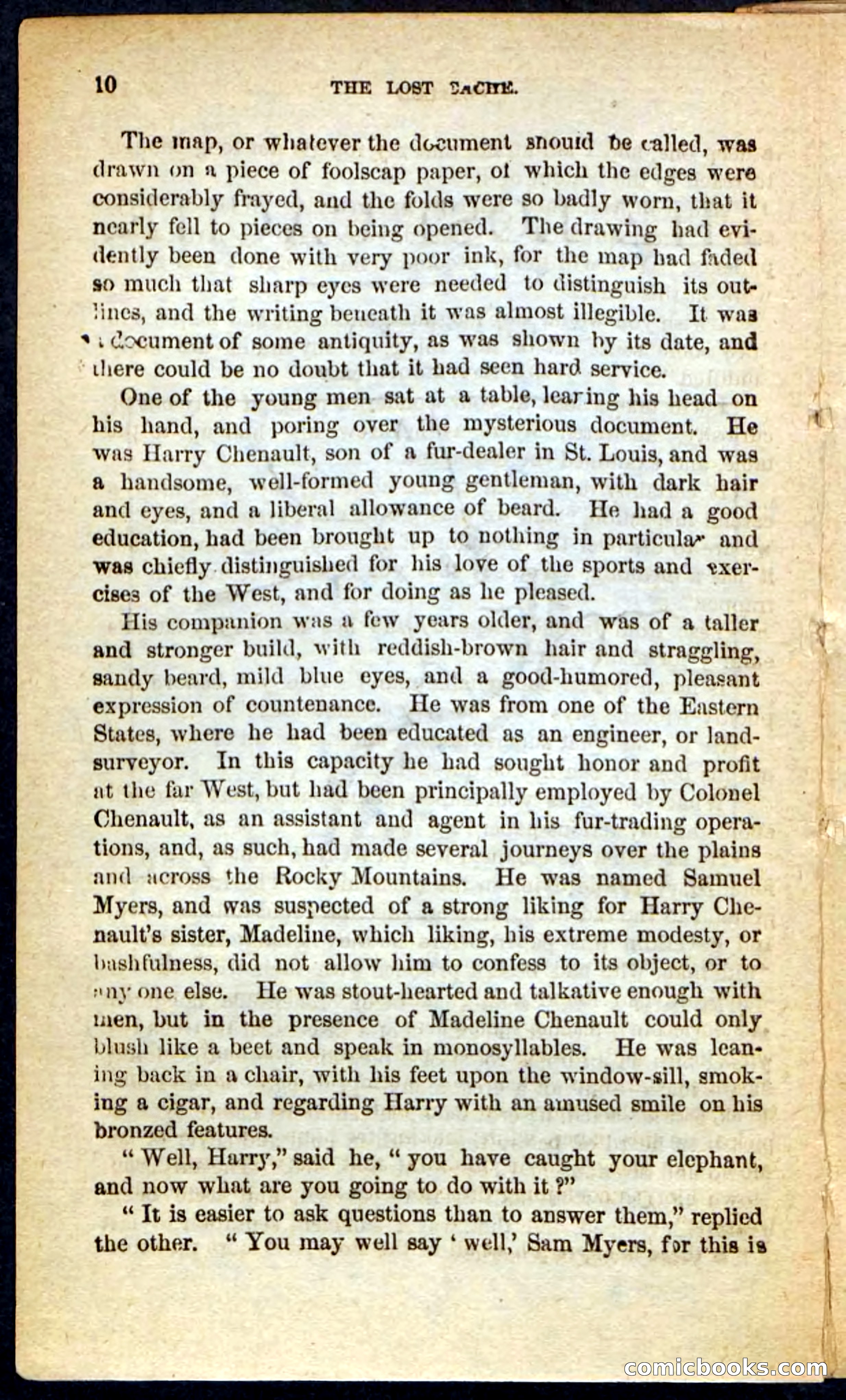 The Lost Cache, Beadle's Pocket Novels No. 133 — page 6 of 100