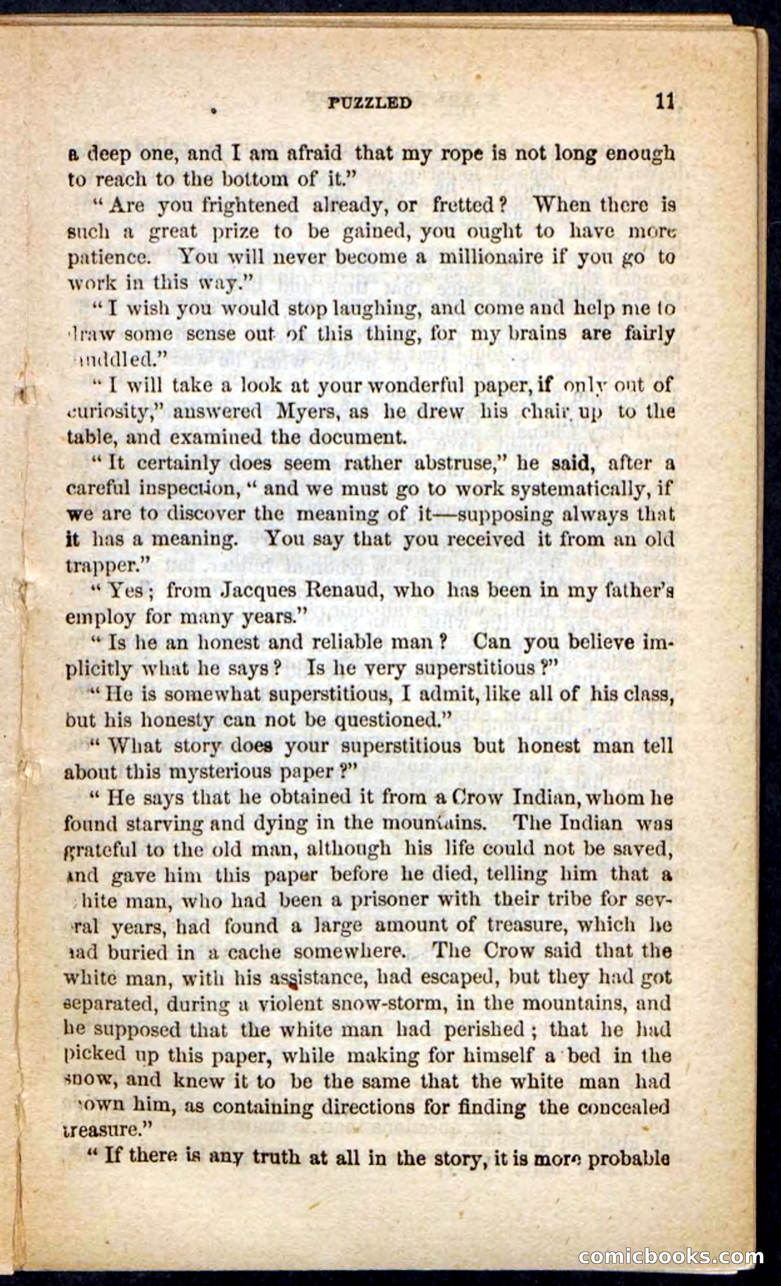 The Lost Cache, Beadle's Pocket Novels No. 133 — page 7 of 100