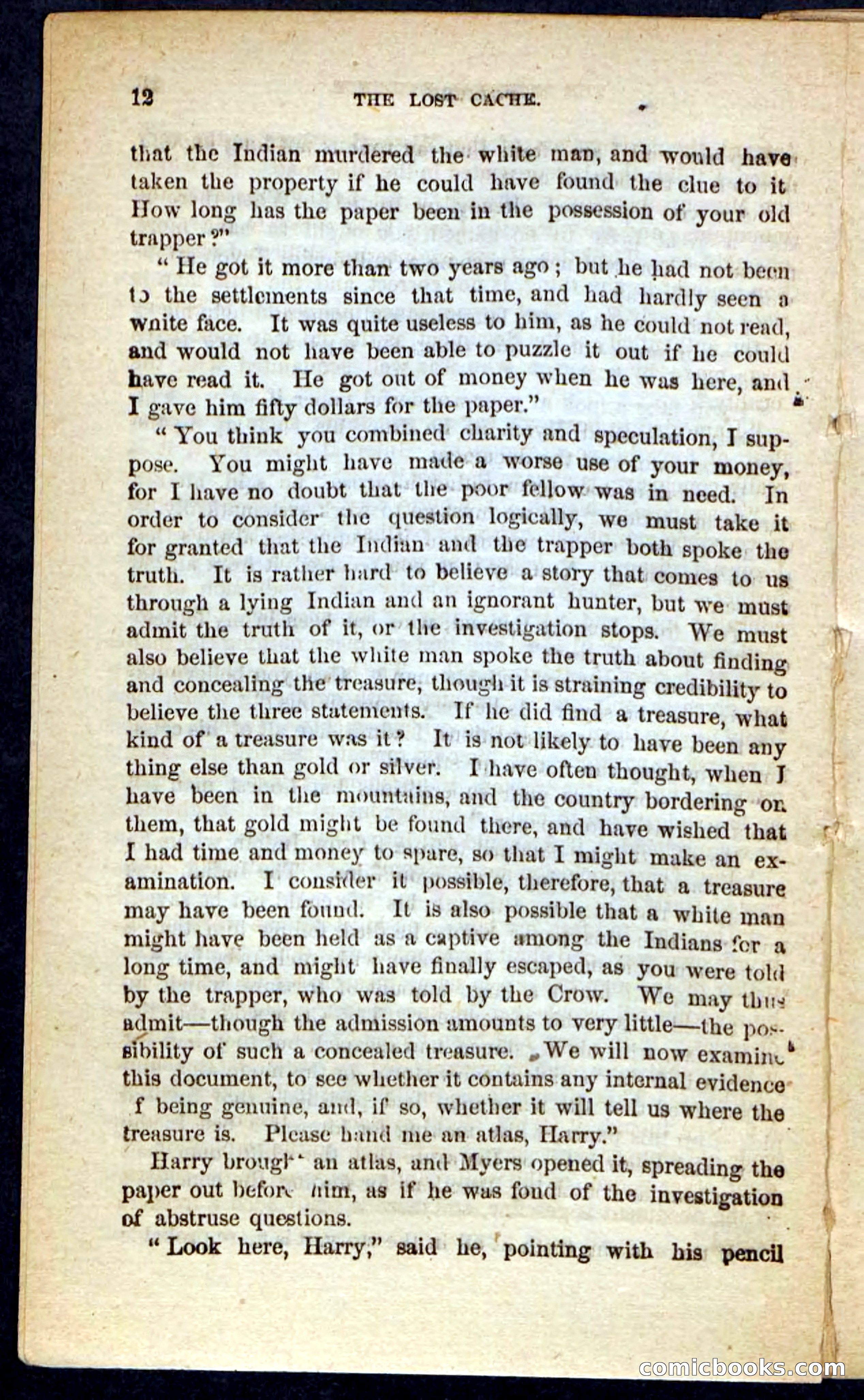 The Lost Cache, Beadle's Pocket Novels No. 133 — page 8 of 100