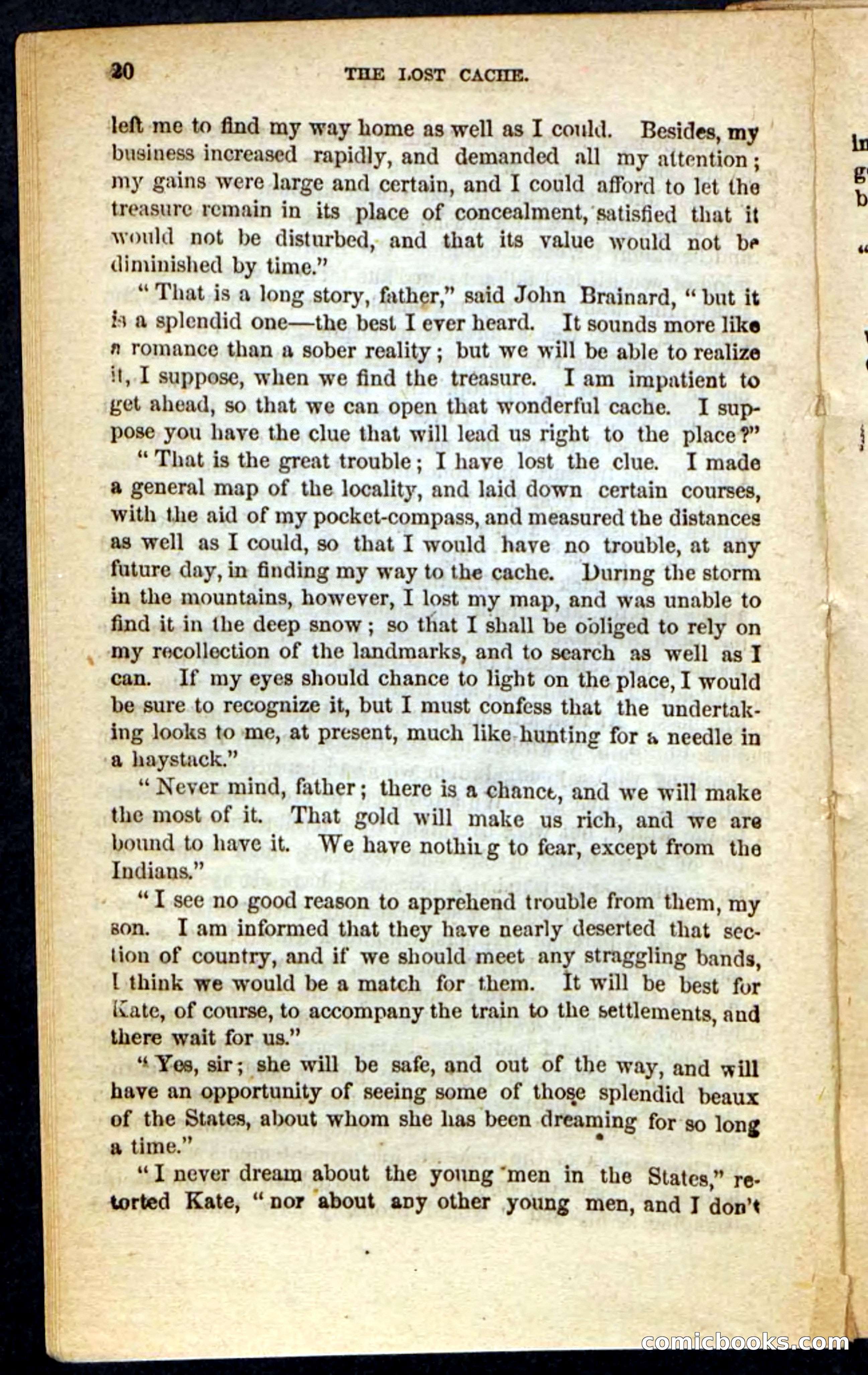 The Lost Cache, Beadle's Pocket Novels No. 133 — page 16 of 100