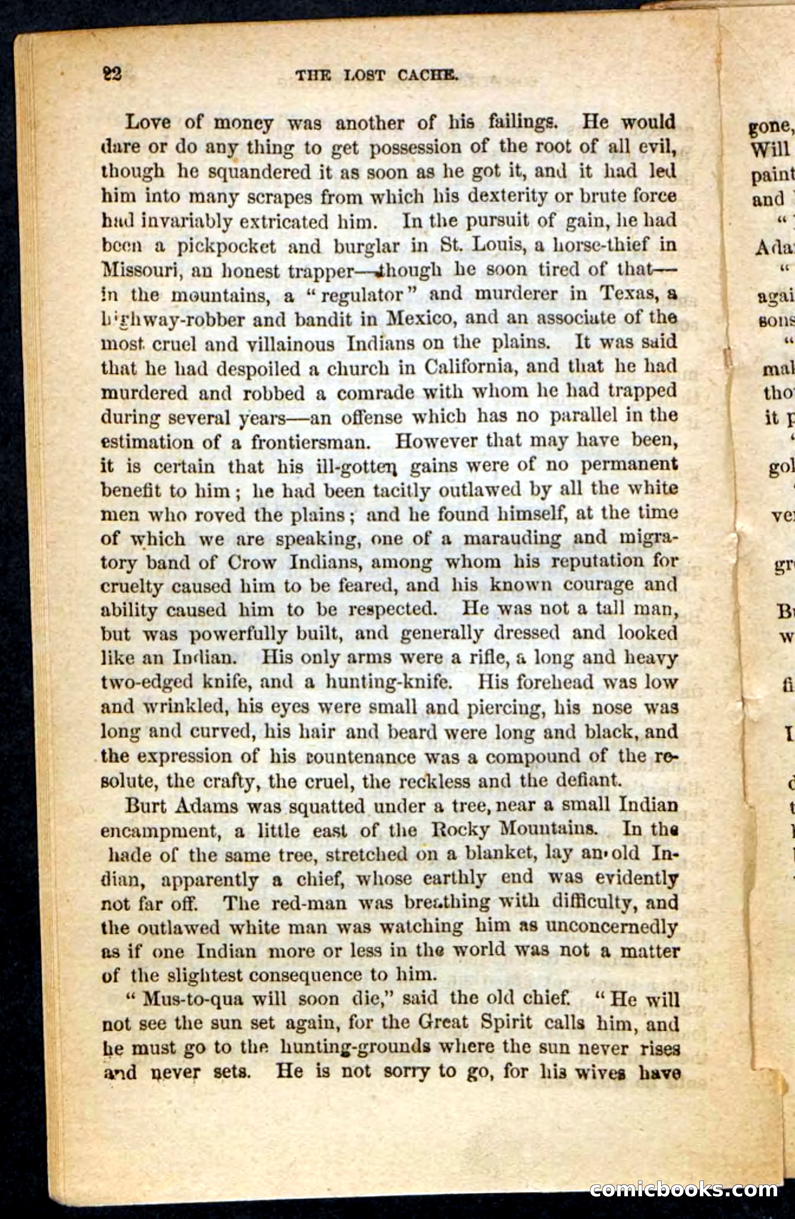 The Lost Cache, Beadle's Pocket Novels No. 133 — page 18 of 100