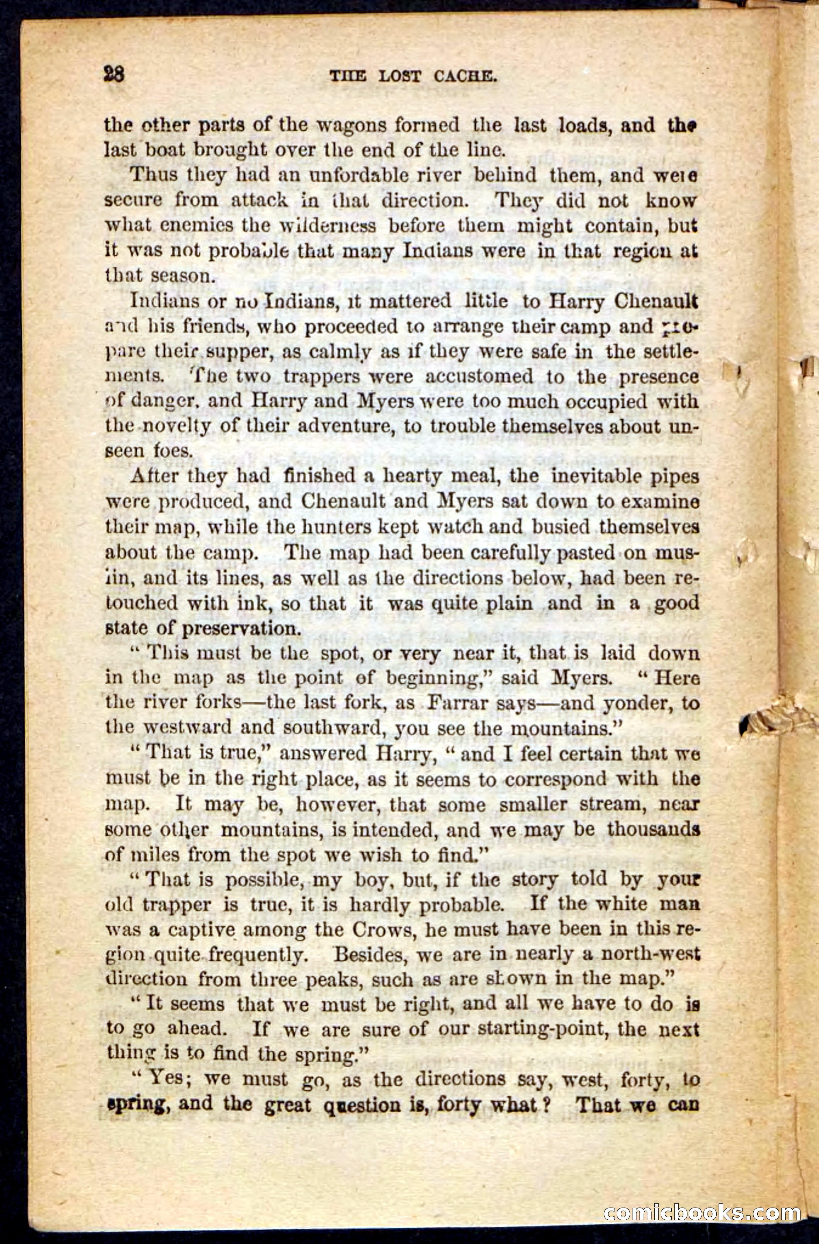 The Lost Cache, Beadle's Pocket Novels No. 133 — page 24 of 100
