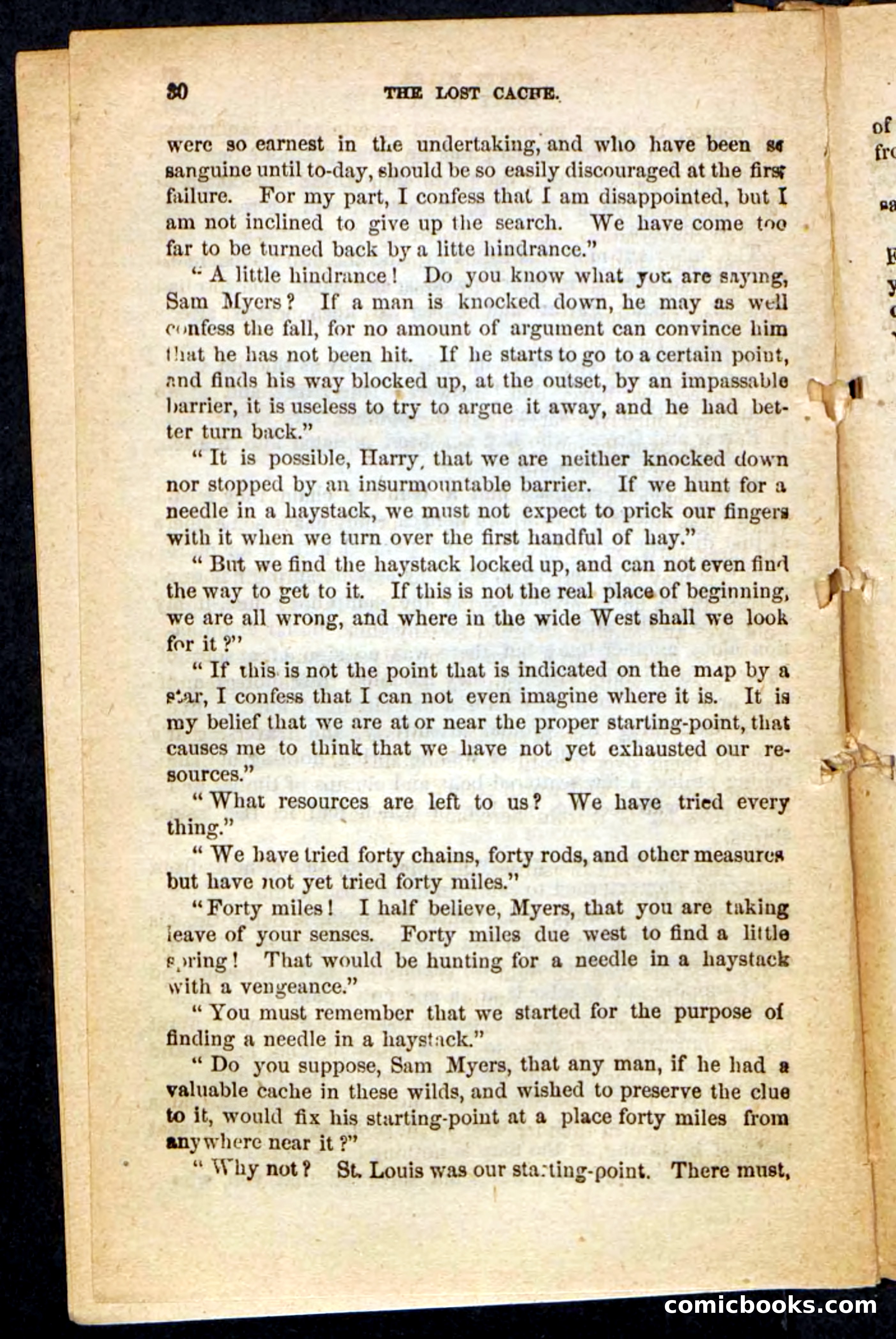 The Lost Cache, Beadle's Pocket Novels No. 133 — page 26 of 100
