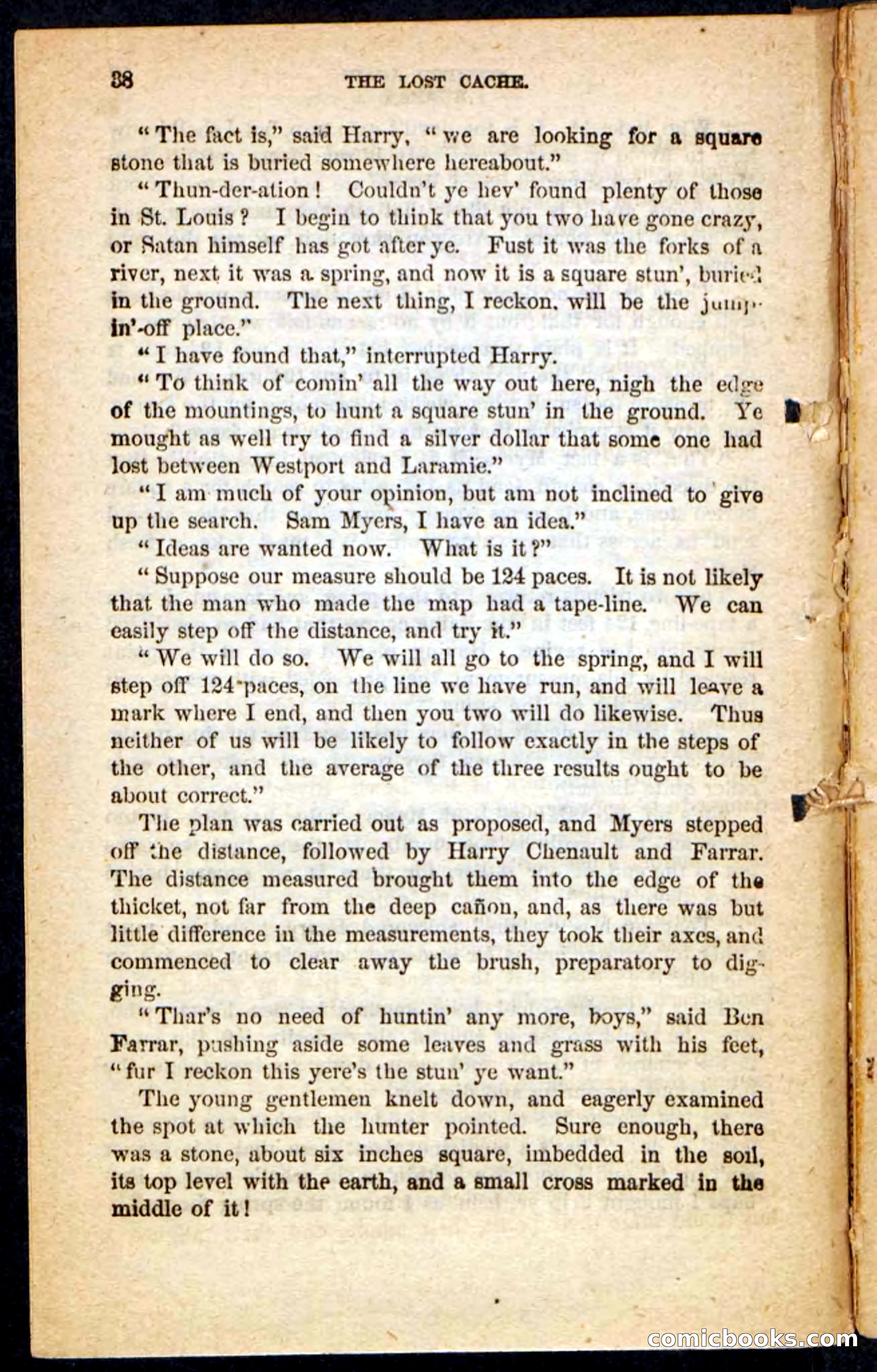 The Lost Cache, Beadle's Pocket Novels No. 133 — page 34 of 100